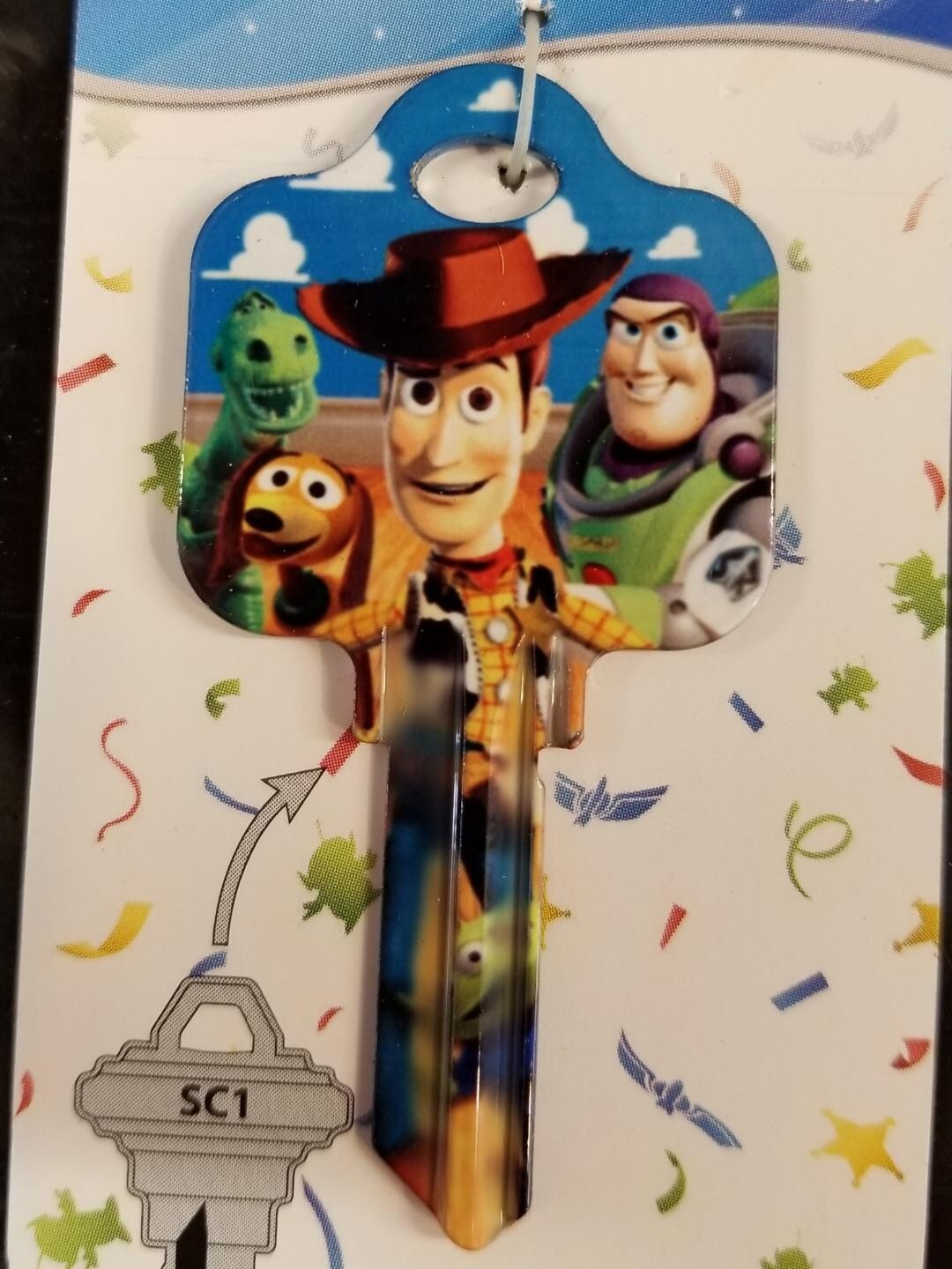 DISNEY TOY STORY BUZZ LIGHTYEAR WOODY SCHLAGE SC1 KEYBLANK - READ DETAILS BELOW
