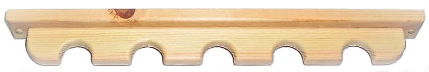Pine Wooden Gun Rack 5 Barrel Rests Rifle Shotgun Closet Wall Mount