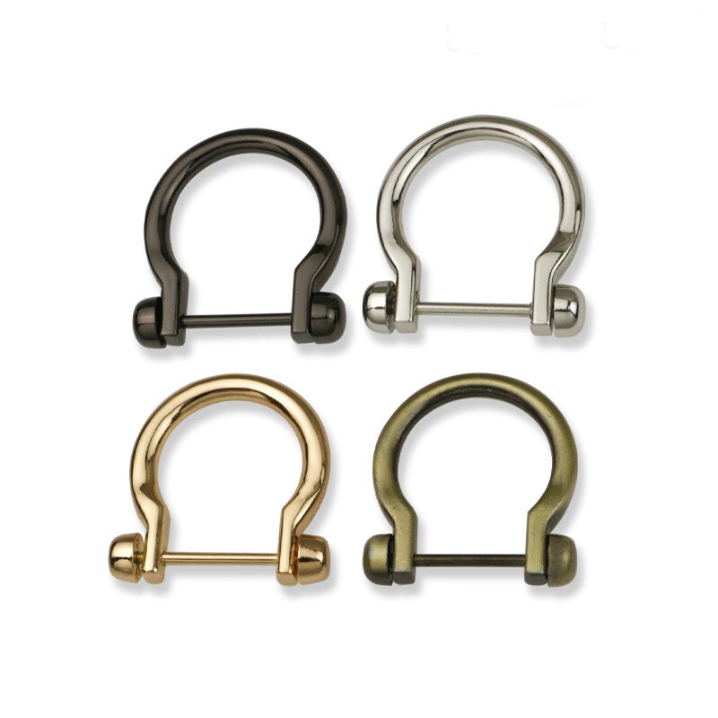 Bag Clasps Detachable Openable Bulb D Clips For Bag Strapping Leather Belt 24 mm