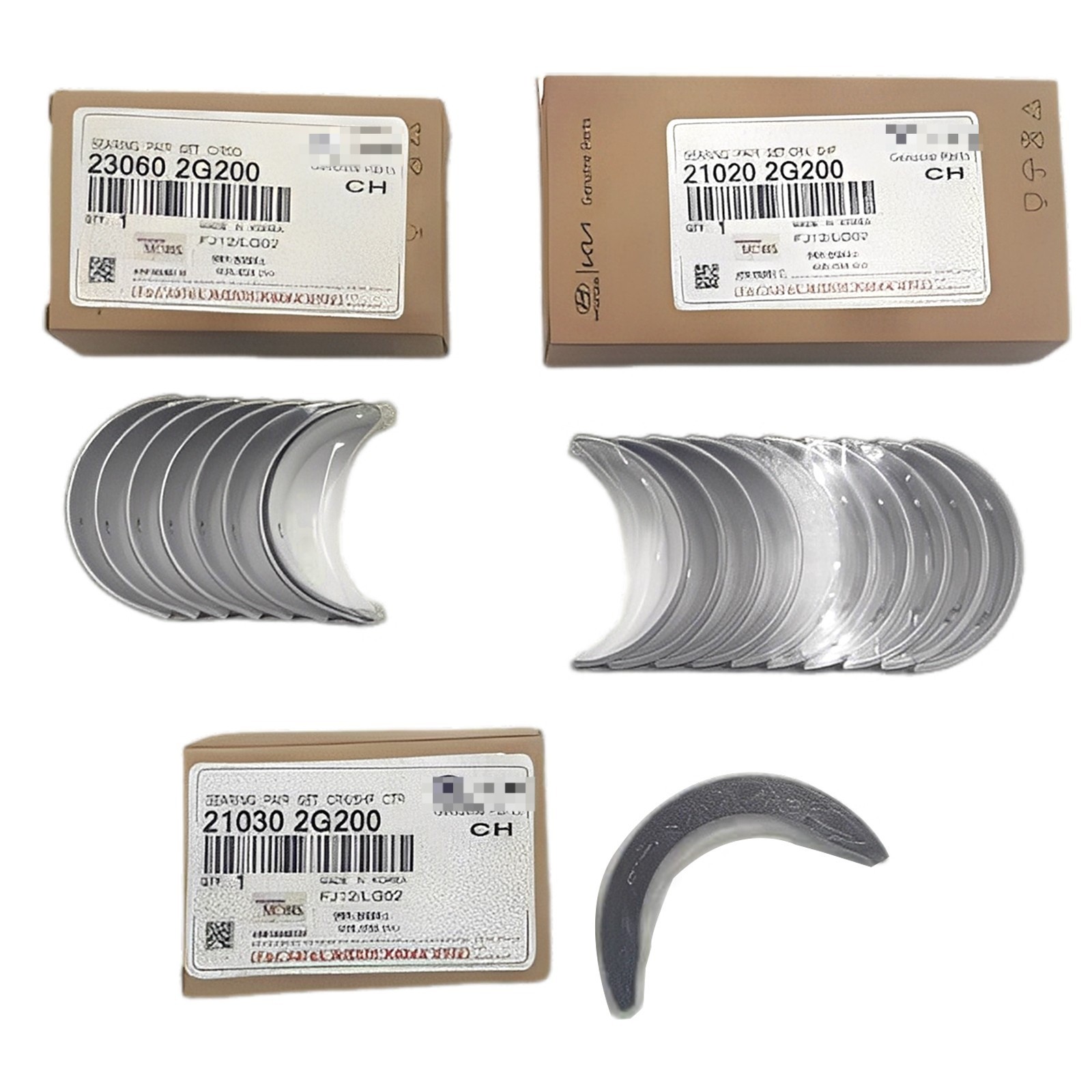 Crankshaft Main & Rod Bearing &Thrust Washer Kit STD for SONATA OPTIMA 2.0 2.4L