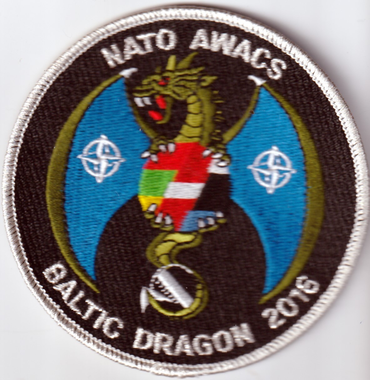 USAF AIR FORCE NATO AWACS Baltic Dragon 2016 Lithuania Latvia Estonia patch