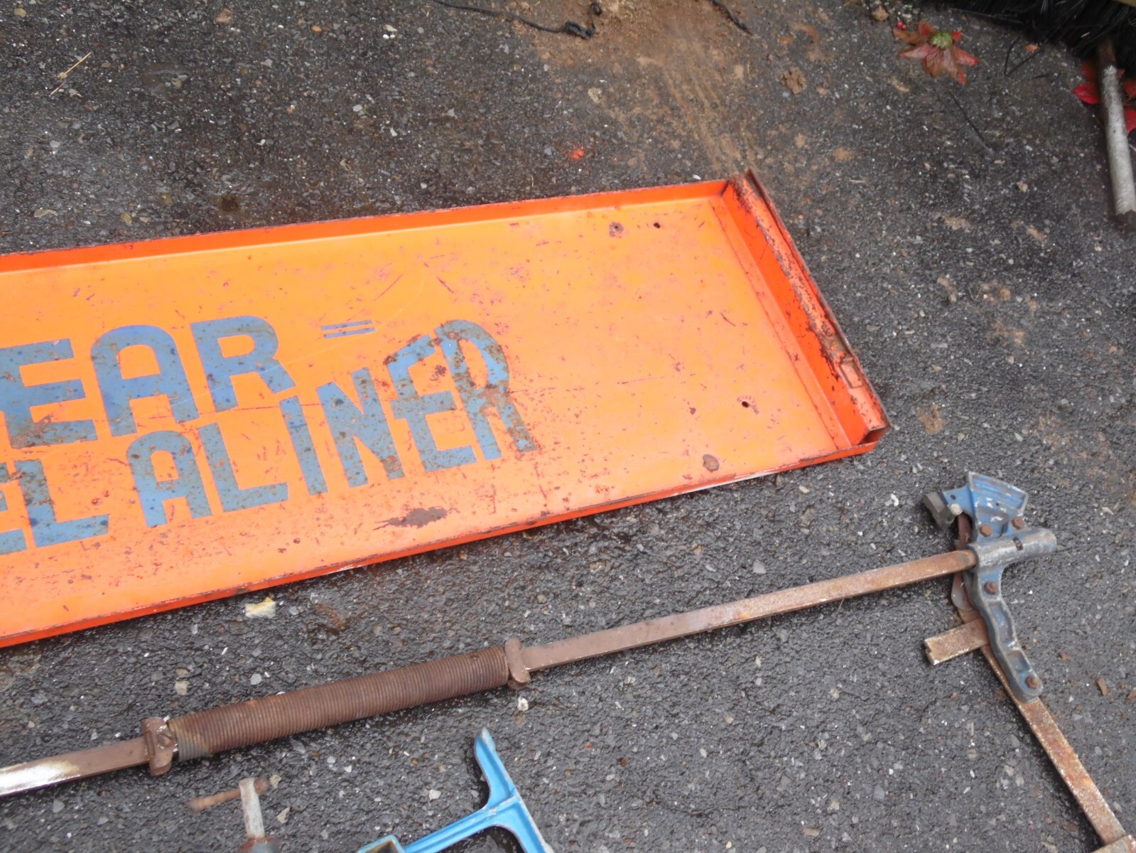 Vintage Bear Wheel Aligner Alignment Tool and Sign