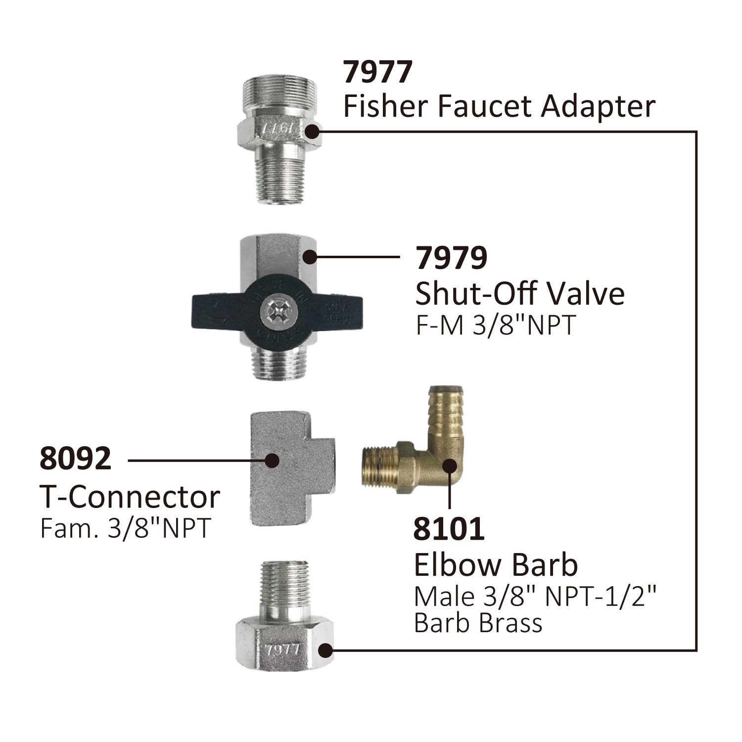 Faucet Adapter- Fisher, 7977