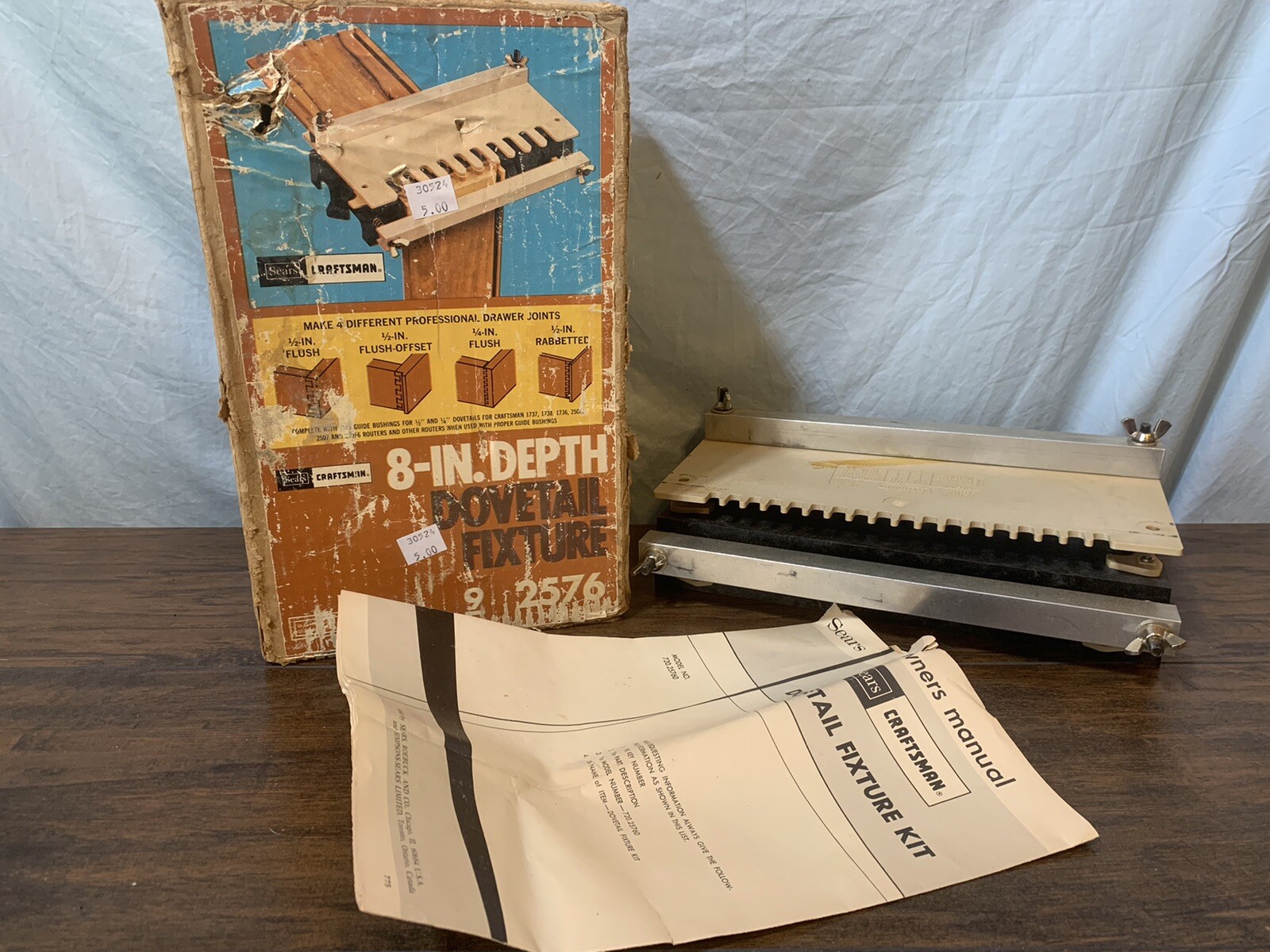 Craftsman 9-2576 8" Dovetail Fixture Depth Jig Used