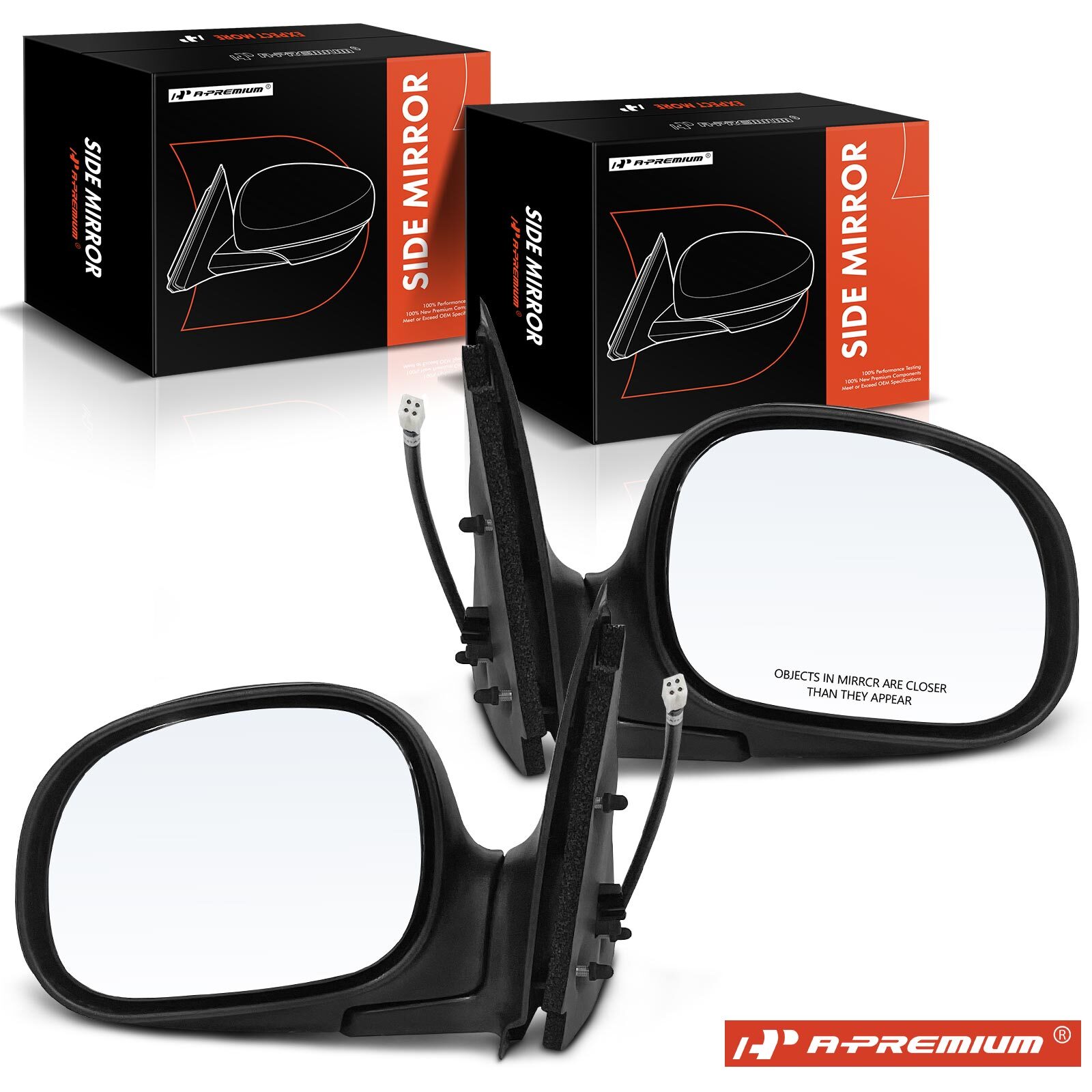 A-Premium Pair Power Adjust Mirror w/ Manual Folding for Ford F-150 F75Z17683JAB
