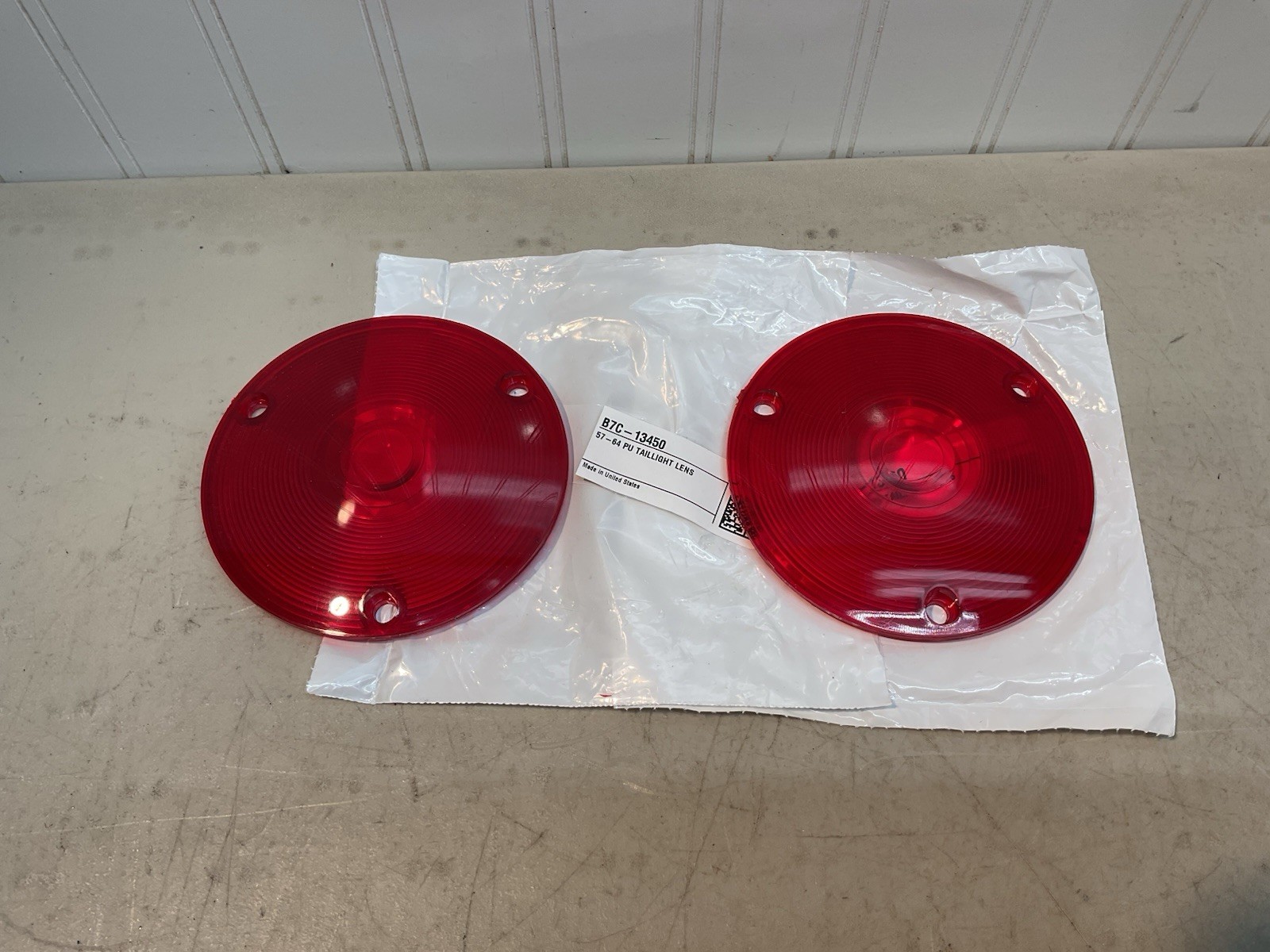 NEW 1961-1967 FORD ECONOLINE VAN & PICKUP TAIL LIGHT LENSES (PAIR)