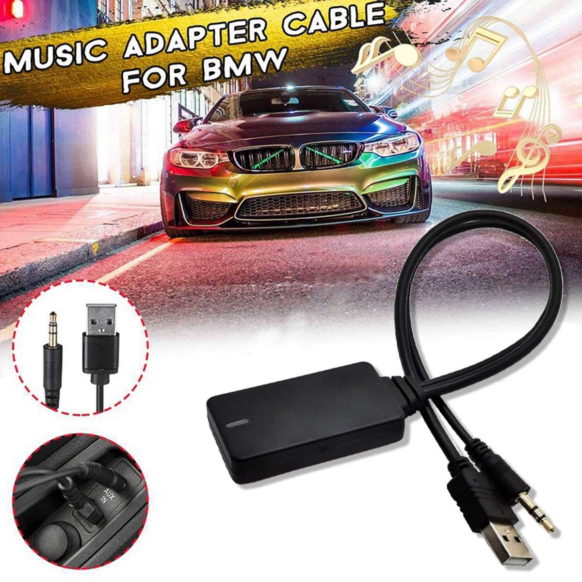 Wireless Bluetooth Music Receiver Adapter for BMW E90 E91 E92 E93 - AUX USB Stre
