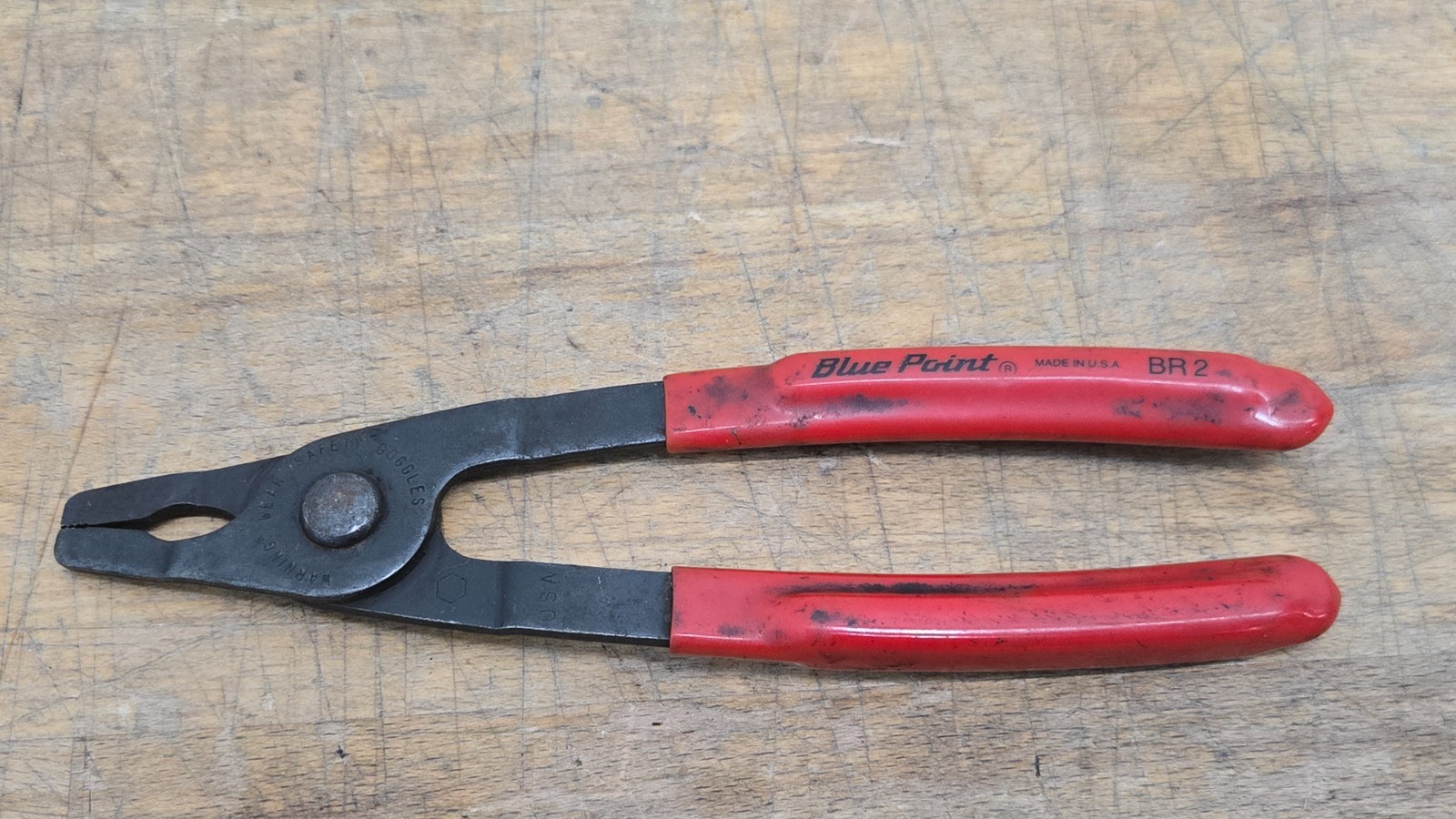 Blue Point BR2, C-Ring, Emergency Brake Cable Pliers, Red Handle