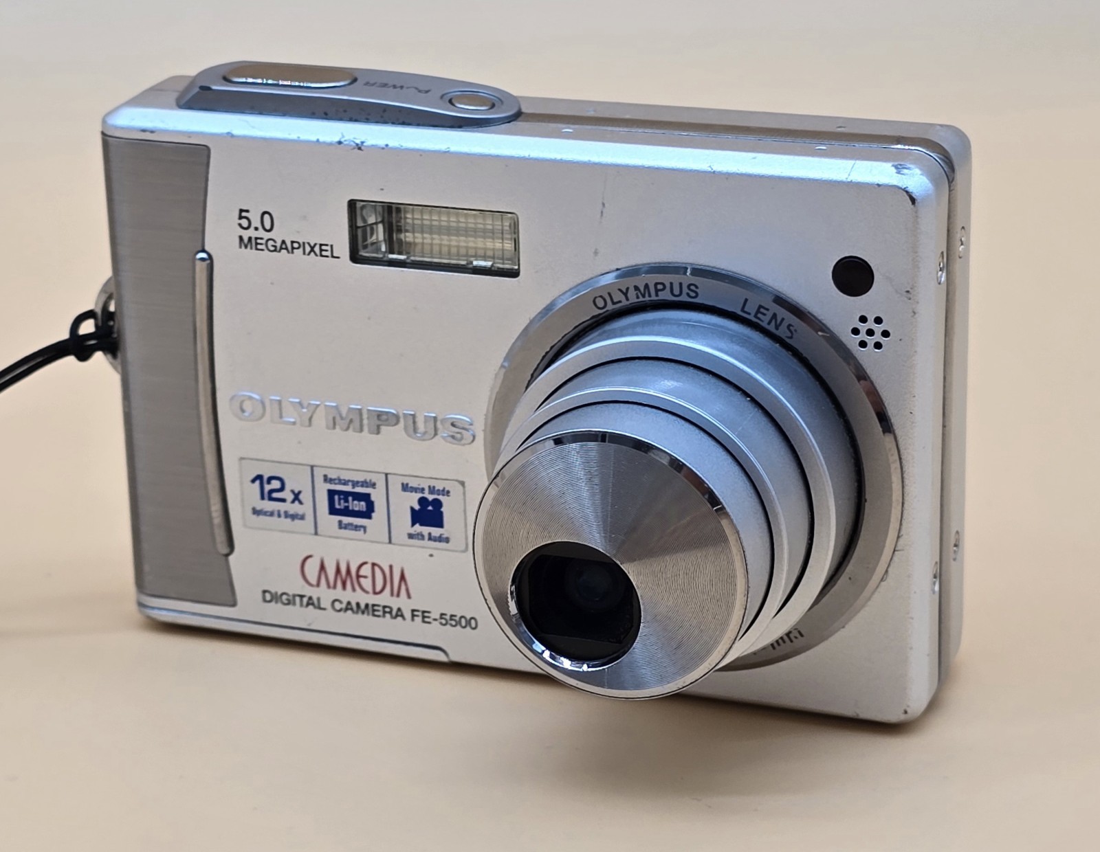Olympus Digital Camera FE-5500 5.0MP Silver Tested ref A1