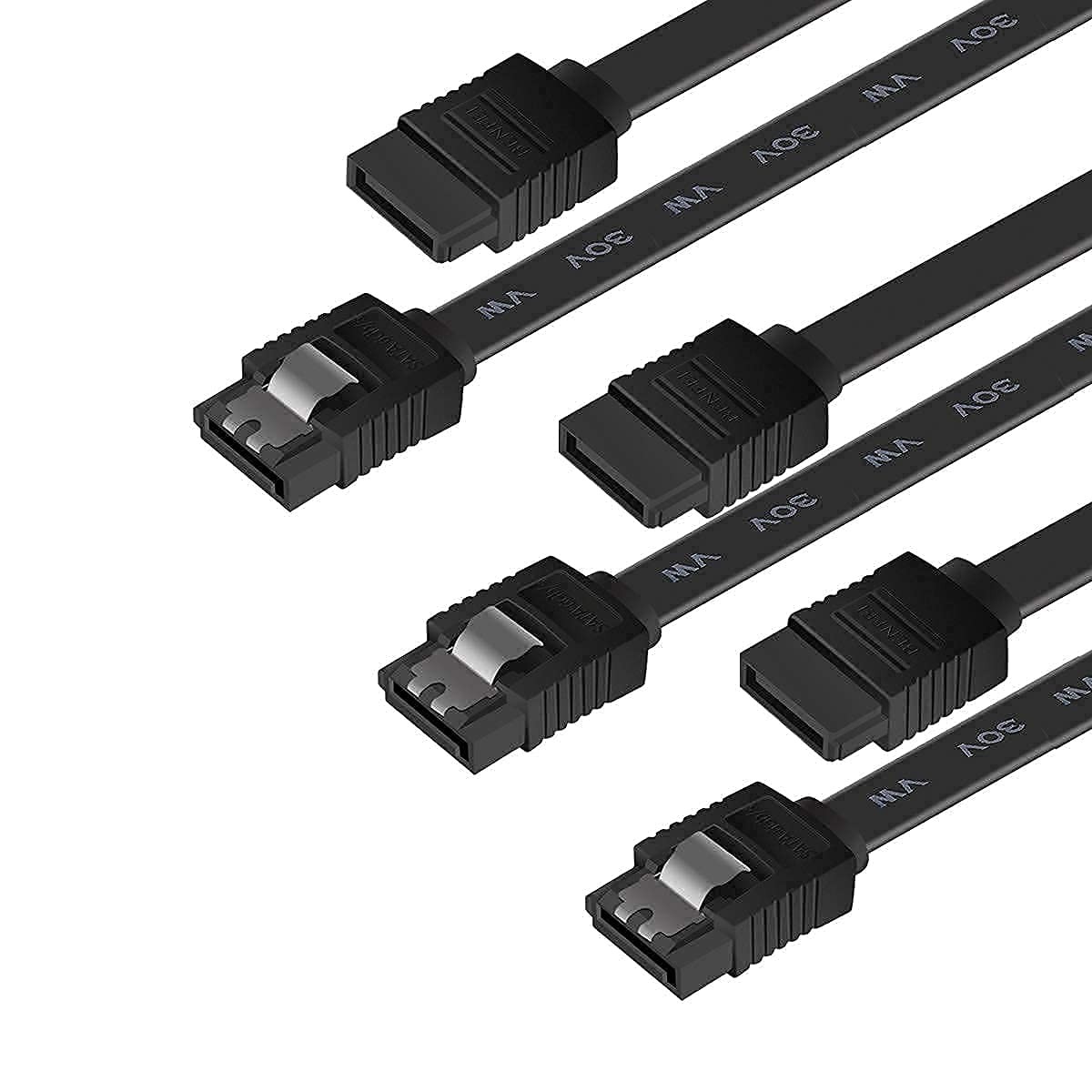BENFEI SATA Cable III, 3 Pack III 6Gbps Straight HDD 3 Pack, Black