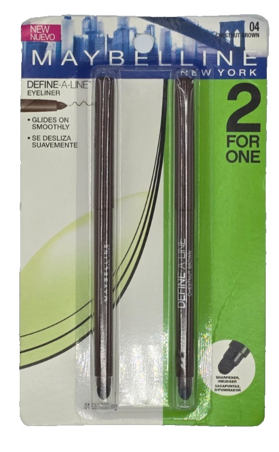 (Bonus Pack)  Maybelline Define-A-Line Eyeliner Smudger 04 Chestnut Brown