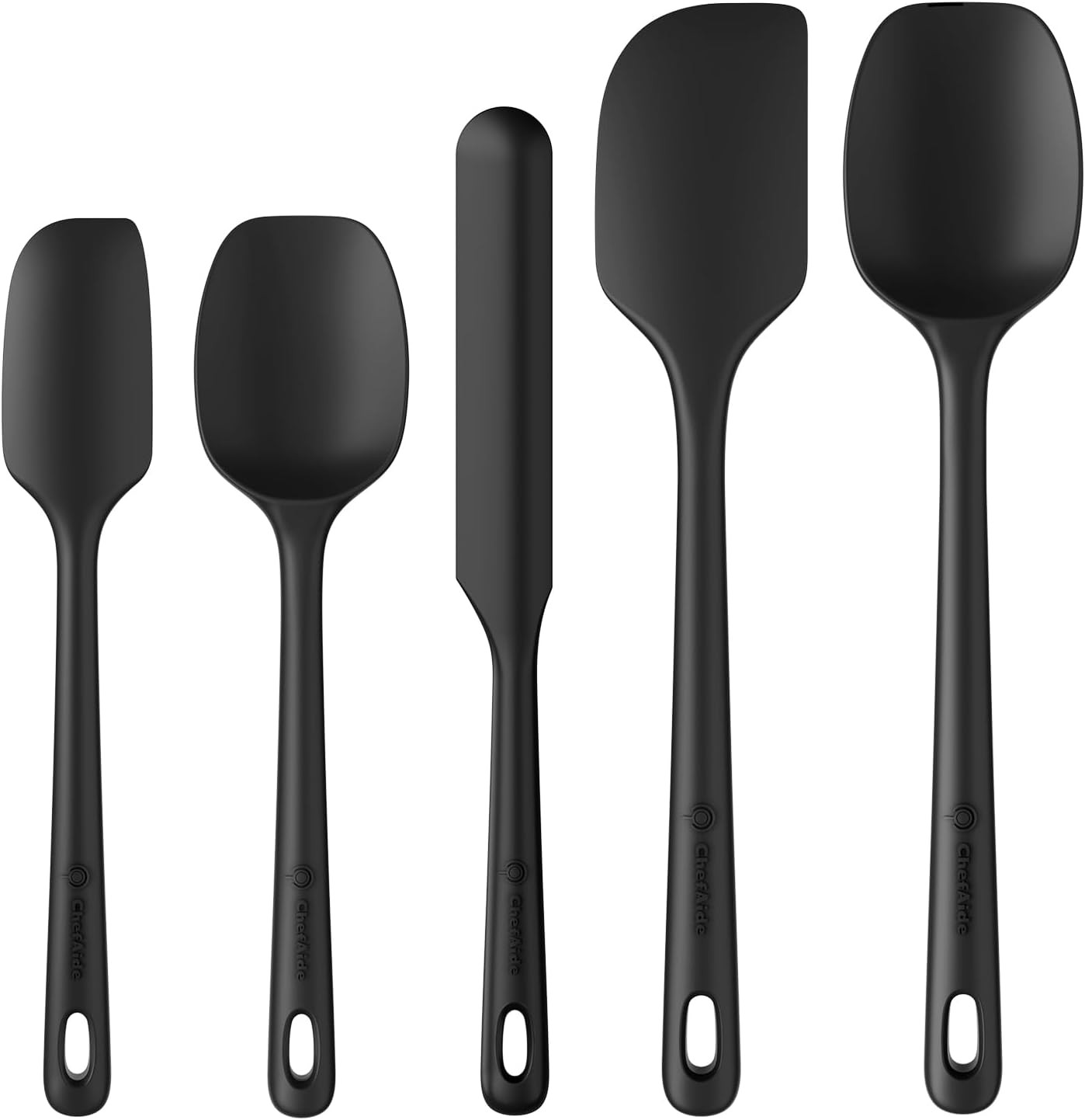 5PCS Silicone Spatula Set Food Grade Strong Handle