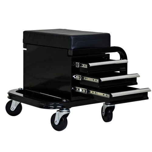 Heavy Duty Workshop Bench - Rolling Bench with Swivel Wheels Mechanic Tool Box