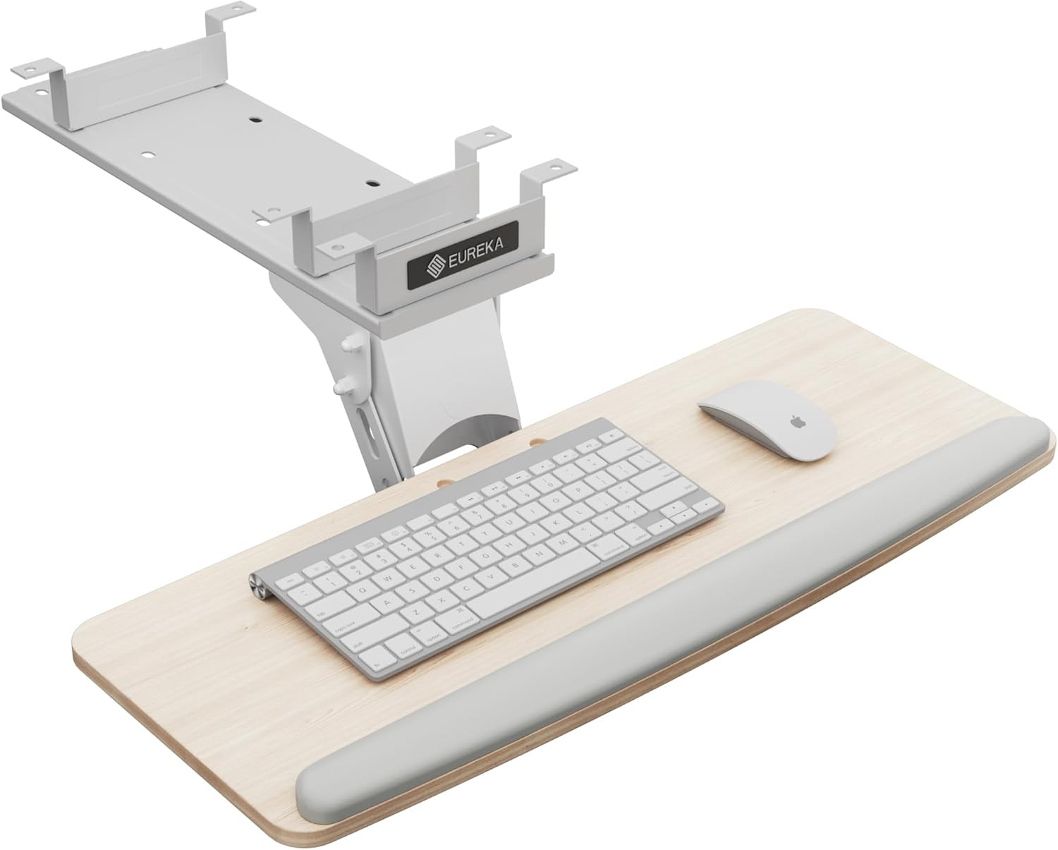 Keyboard Tray Height Adjustable, Swivel Tilt Computer Keyboard Drawer under Desk
