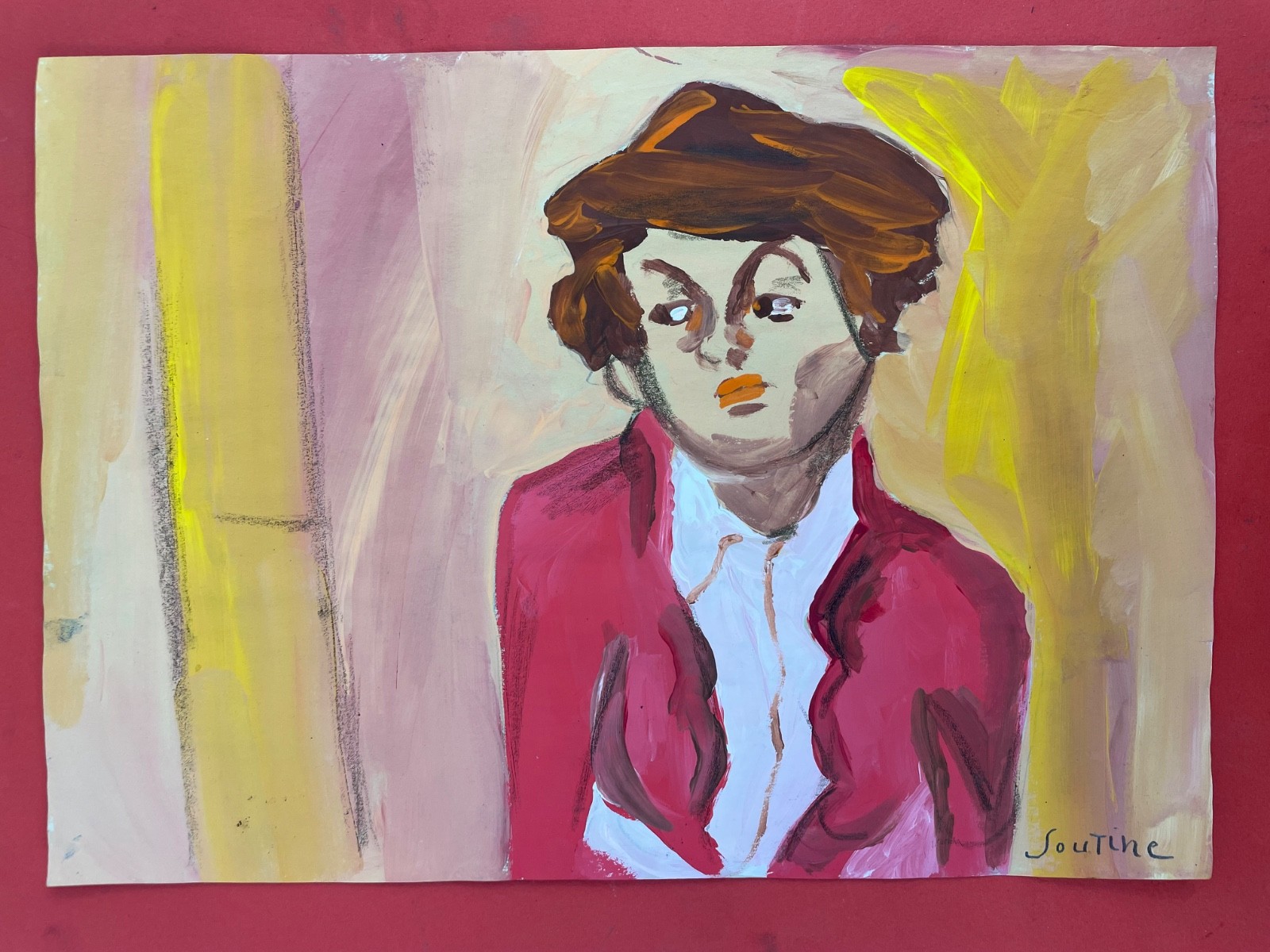 Chaim Soutine Shepard Drawing on paper (Handmade) signed