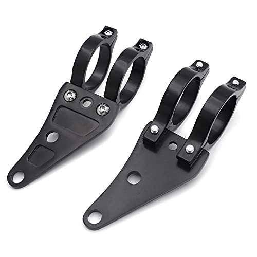 HTT Motorcycle Turn Signal Clamps Headlight Mount Bracket Fork Ear Black 41mm