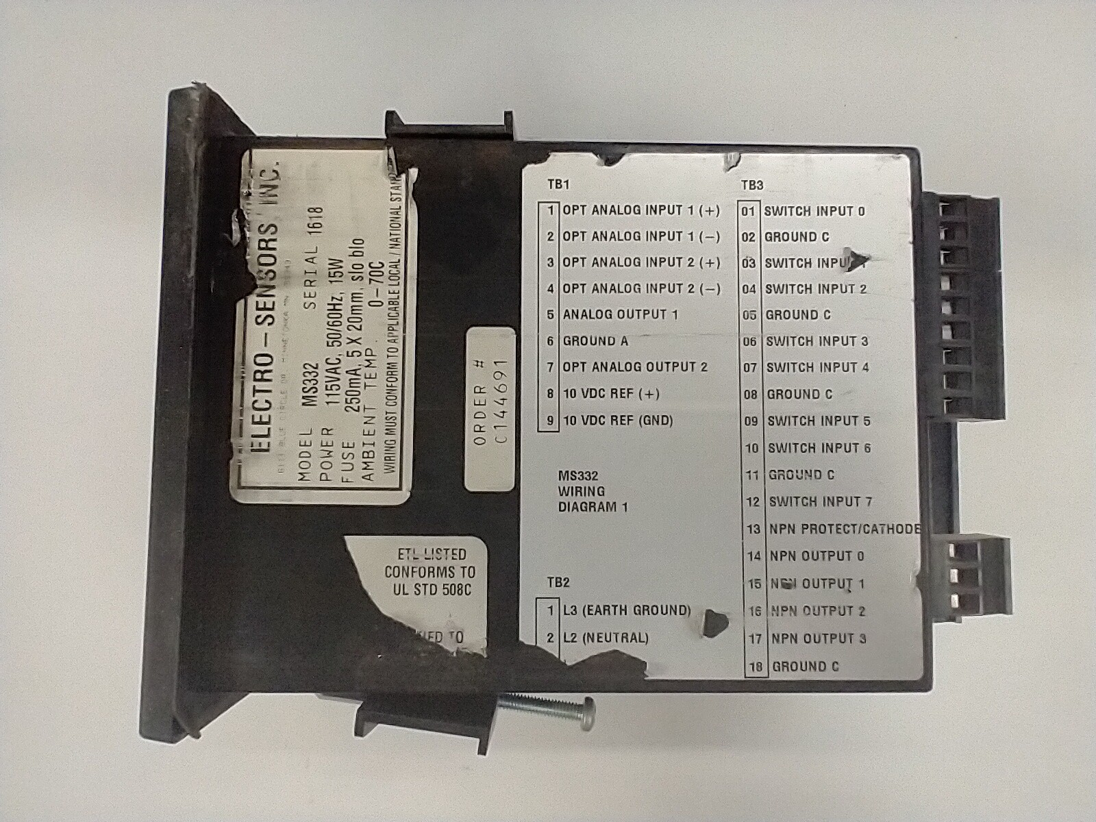ELECTRO-SENSORS MS332 MOTION CONTROLLER
