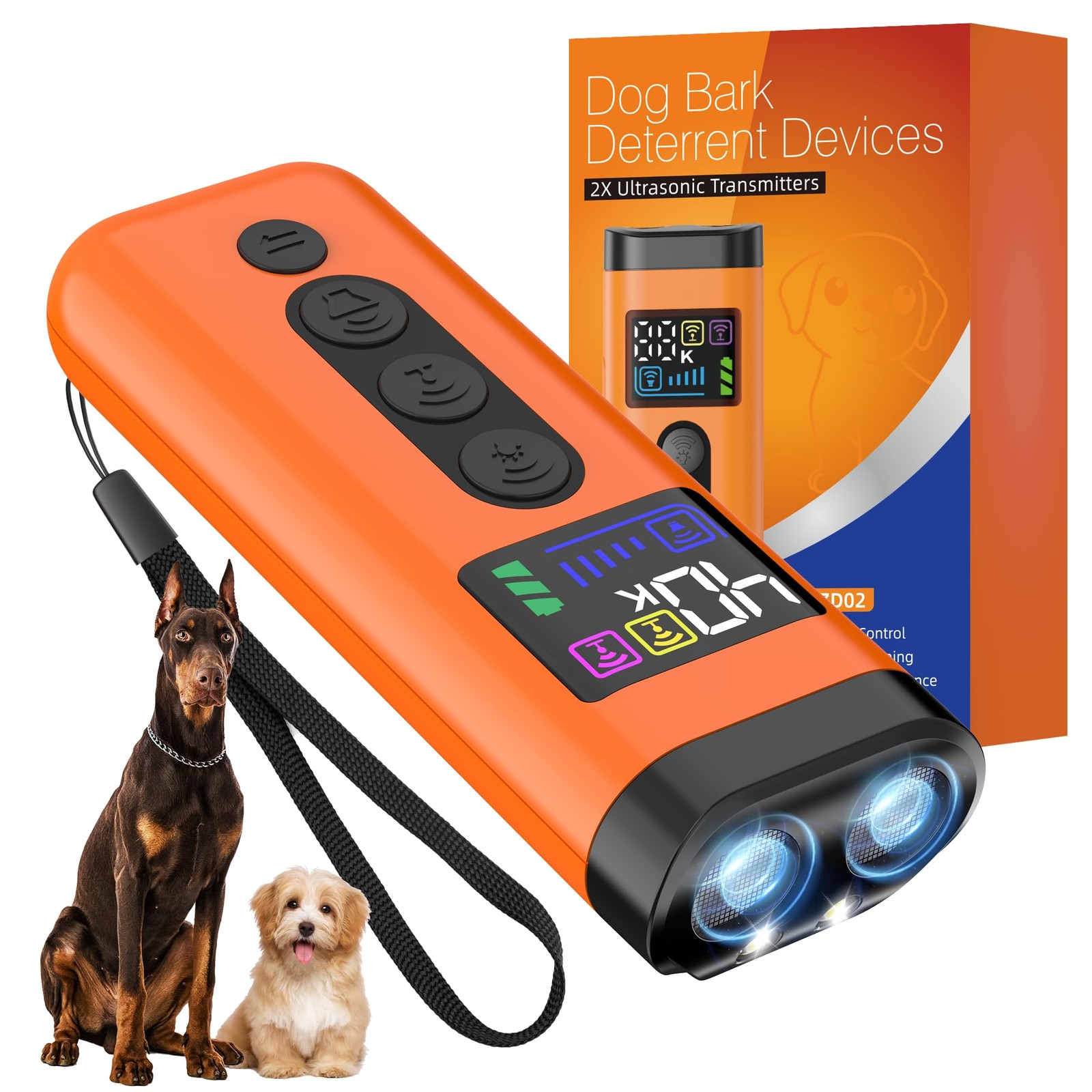 Dog Bark Deterrent Device, 65 FT Range,3X Ultrasonic Bark Deterrent Device & ...