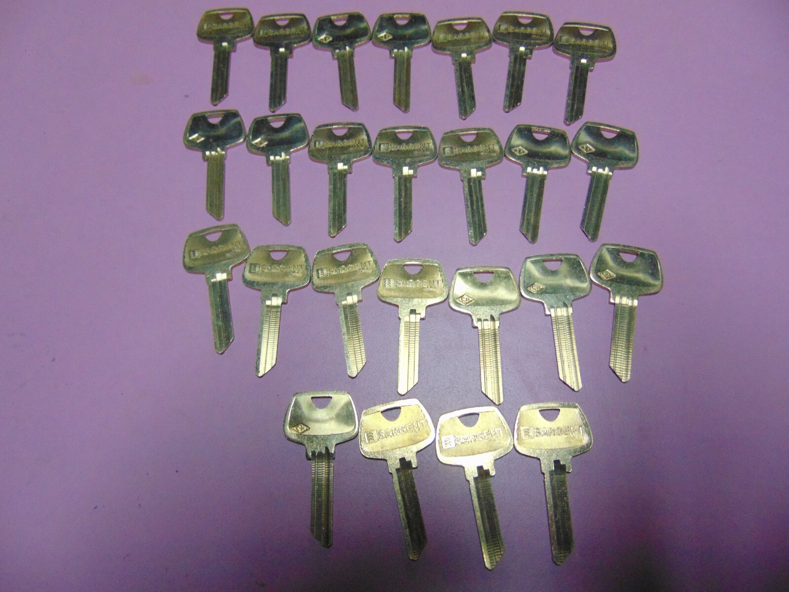 25 KEYS ORG. SARGENT CH 6 PIN KEYS BLANKS UNCUT LOCKSMITH