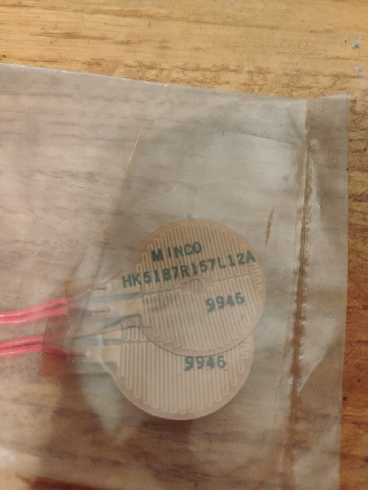 Minco HK5187R157L12A 1" ROUND Flexible Heater
