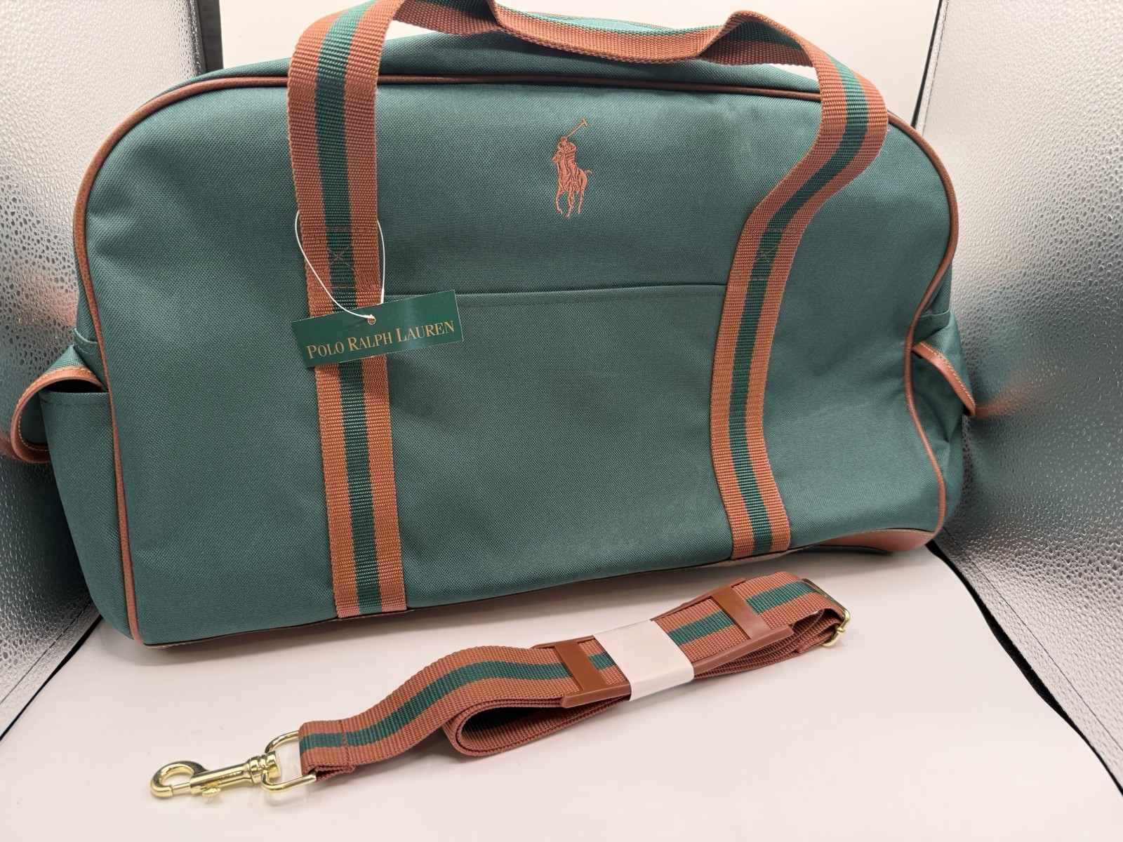 NWT POLO RALPH LAUREN CLASSIC TRAVELER DUFFLE BAG GREEN SHIPS IN 1 DAY
