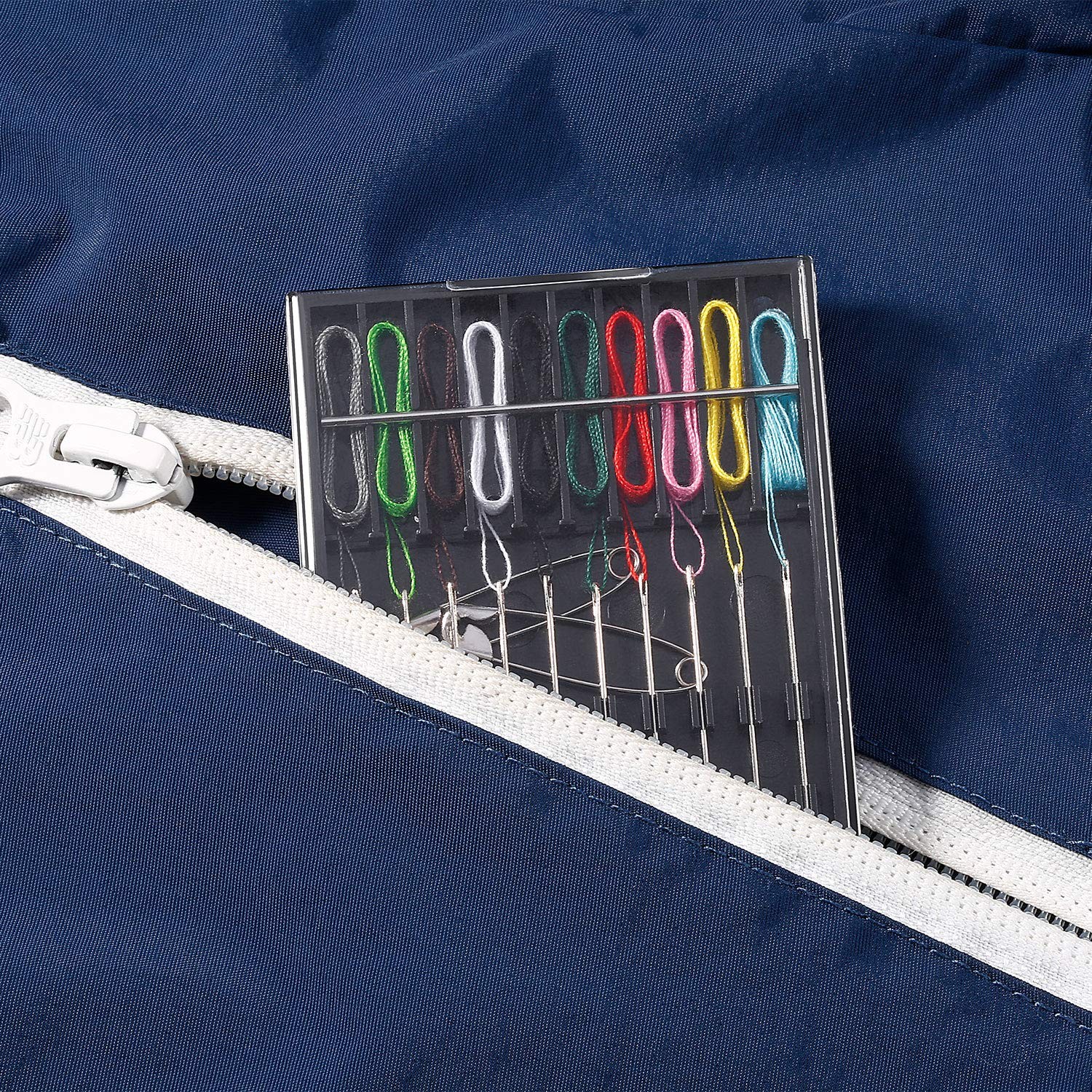 HESTYA 2 Boxes (20 Pcs) Pre Threaded Needles for Hand Sewing Multicolor