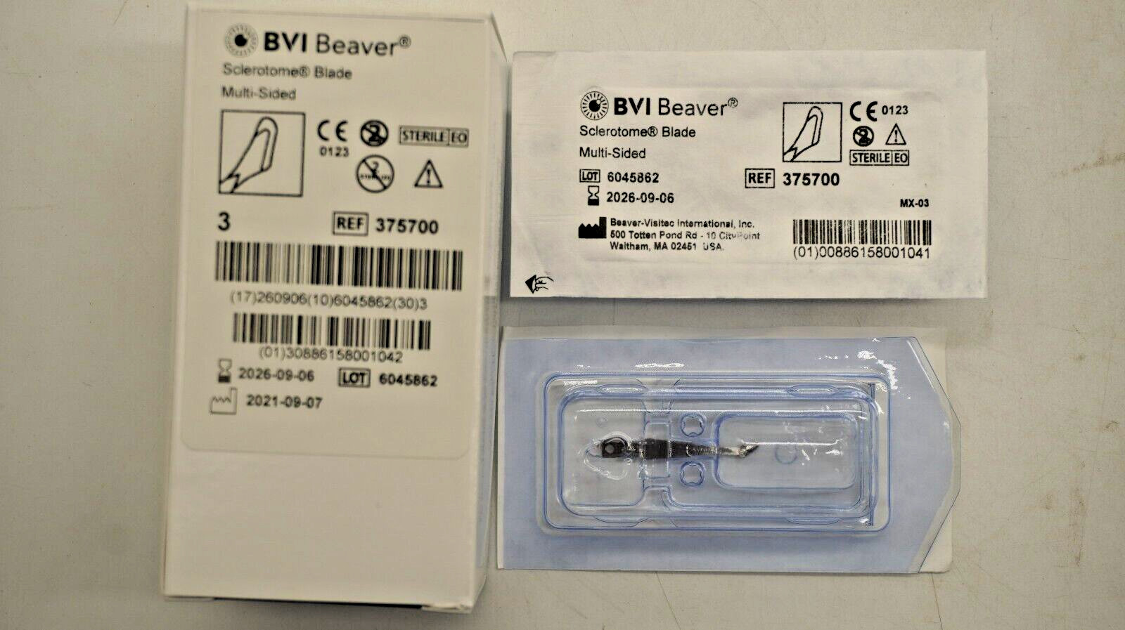 BVI Beaver Sclerotome Blade 375700 Multi-Sided, Pack of 3/pcs