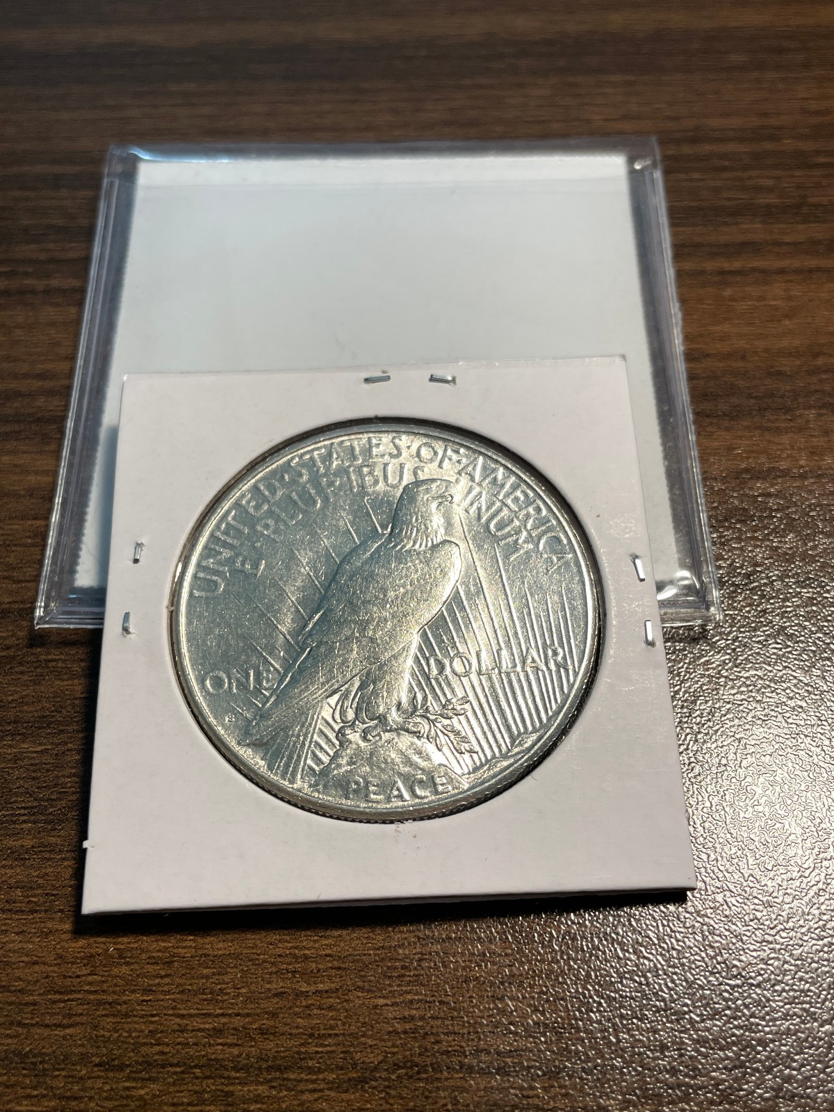 1925-S Peace Silver Dollar $1 ALMOST UNCIRCULATED (AU) Type 2, Low Relief