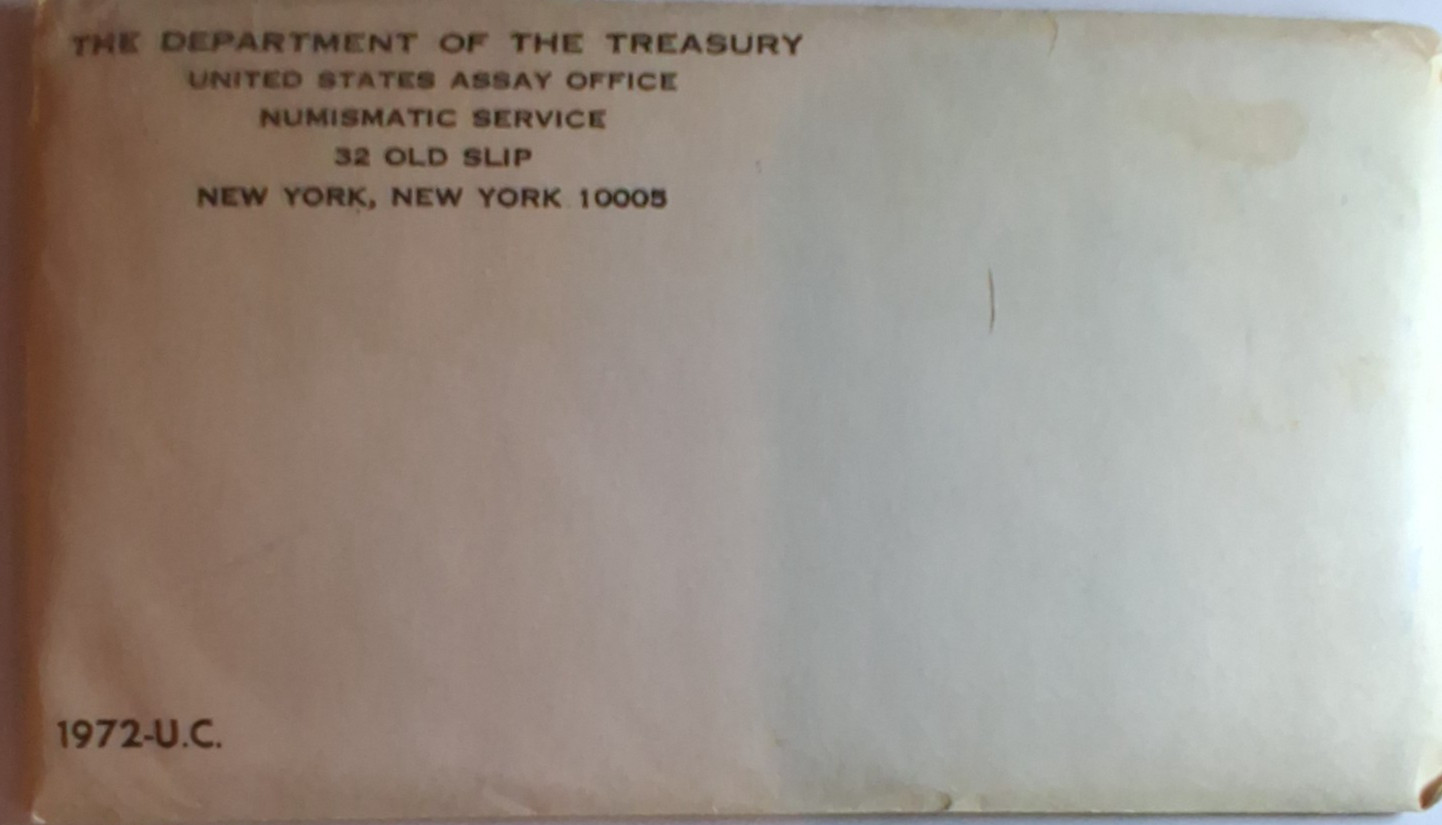 1972 U.S. Mint Set Original Envelope