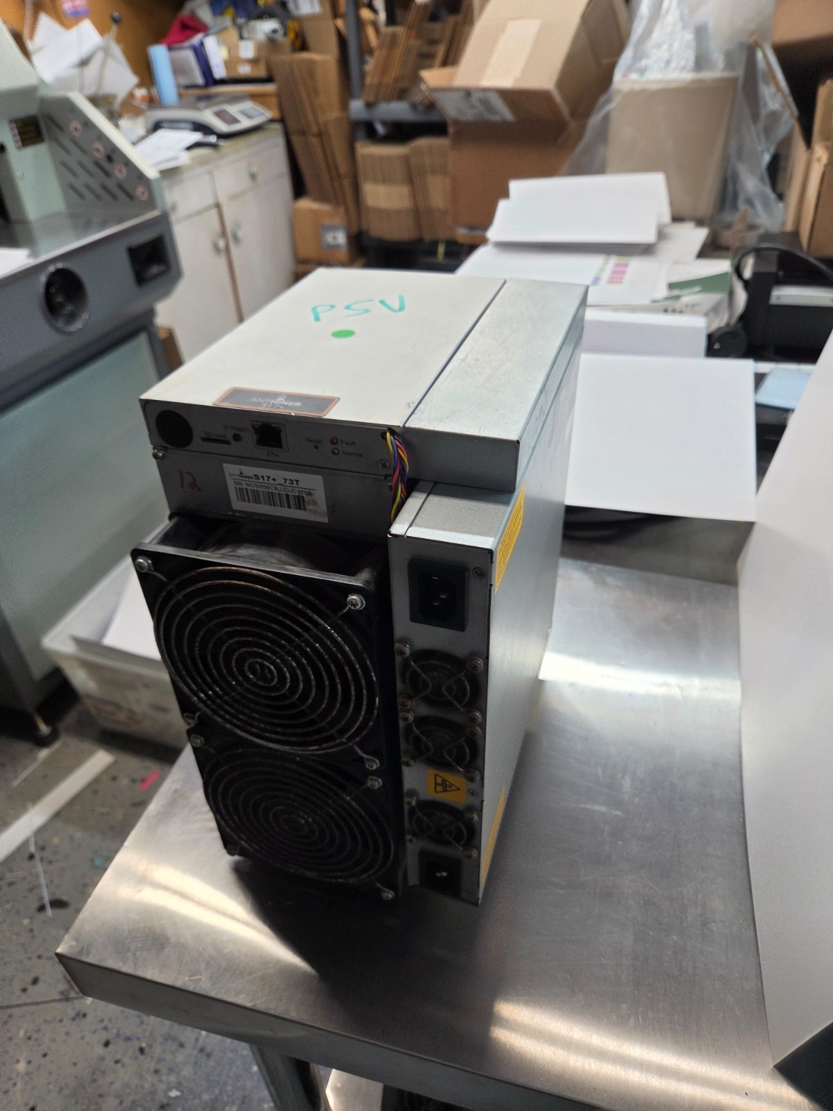 Antminer S17+ — 51.1 TH/s — One Board Not Working — No Power Cords Included