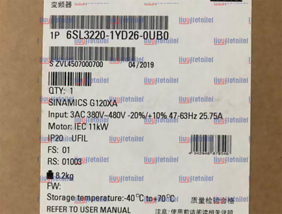 1PCS NEW Siemens Inverter 11KW 6SL3220-1YD26-0UB0 6SL3 220-1YD26-0UB0
