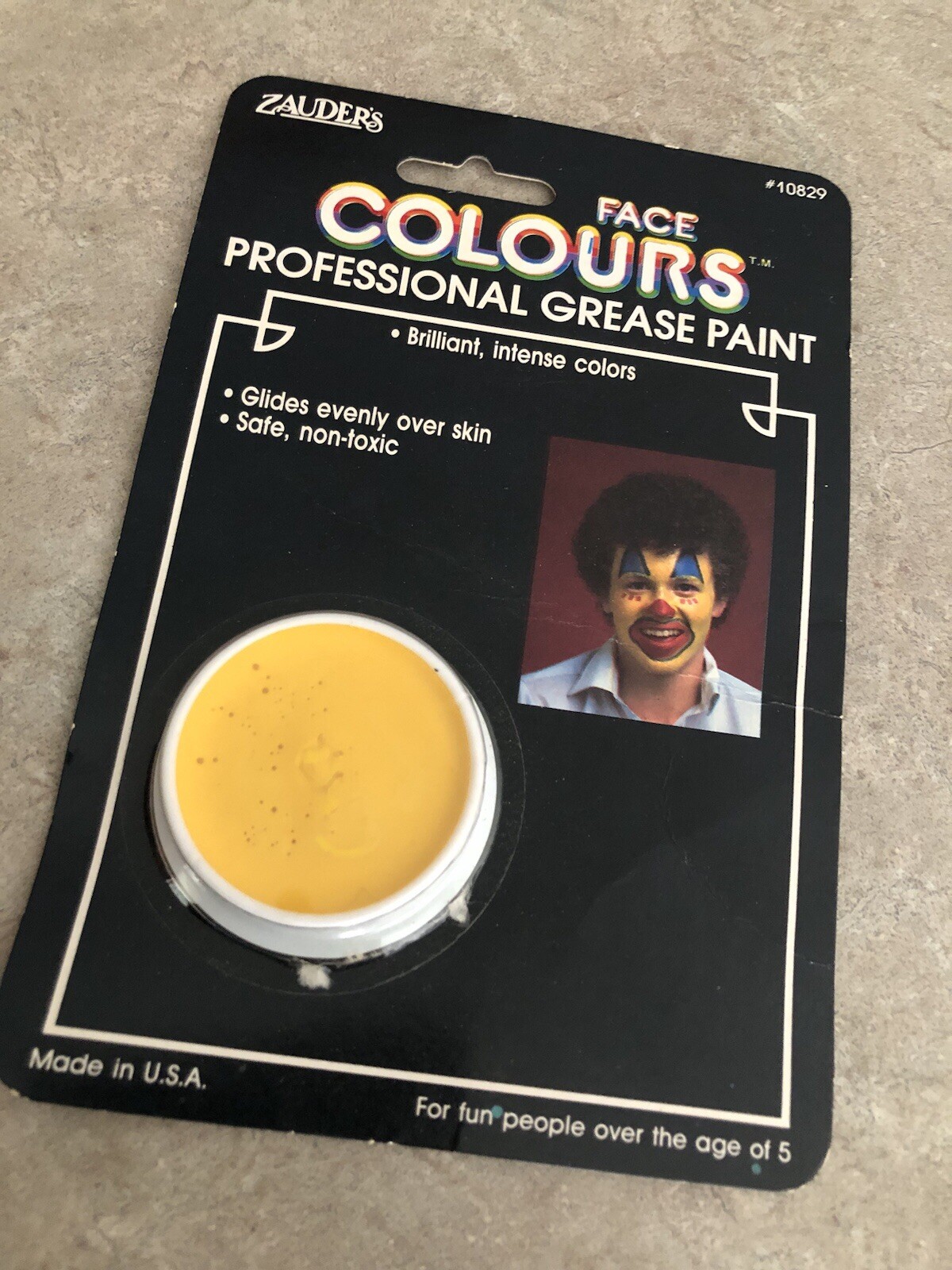 Vintage Zauder's Face Colours Yellow Professional Grease Paint #10829 NEW Sealed