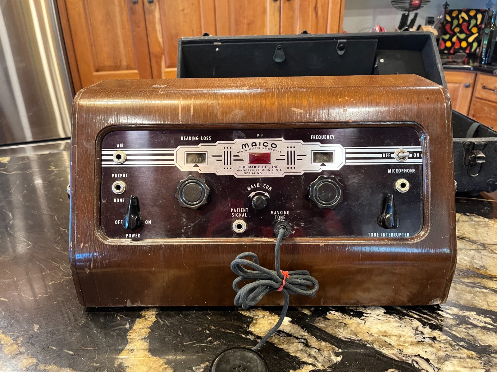 VINTAGE MAICO MODEL D5 AUDIOMETER ART DECO HEARING TESTER UNTESTED PARTS