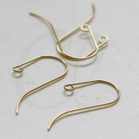 20 Pieces Raw Brass Earring Wire - Earring Hooks 30x12.9mm (CW-3833C-J-353)