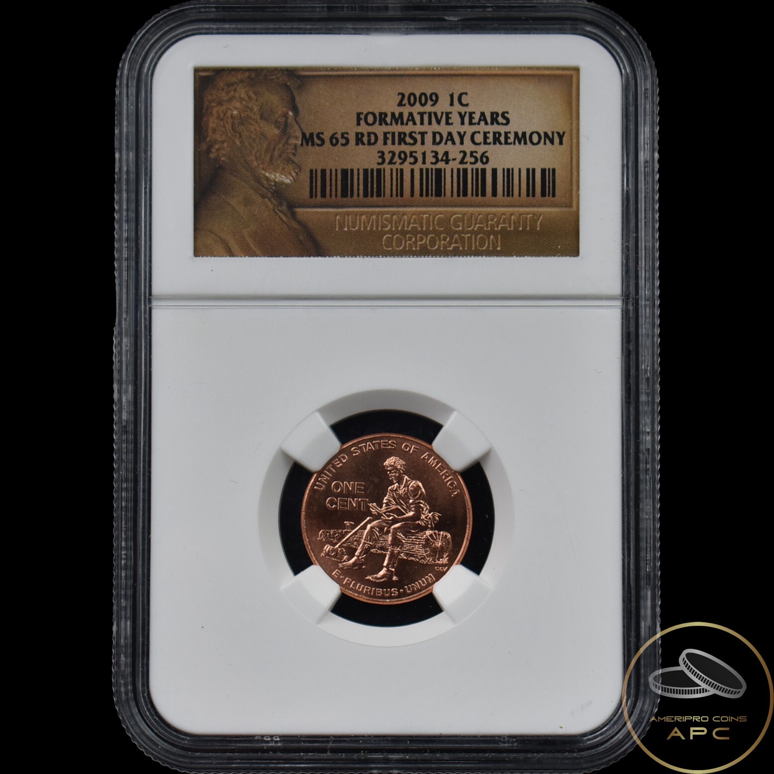 2009 Lincoln Cent Formative Years NGC MS 65 RD First Day Ceremony