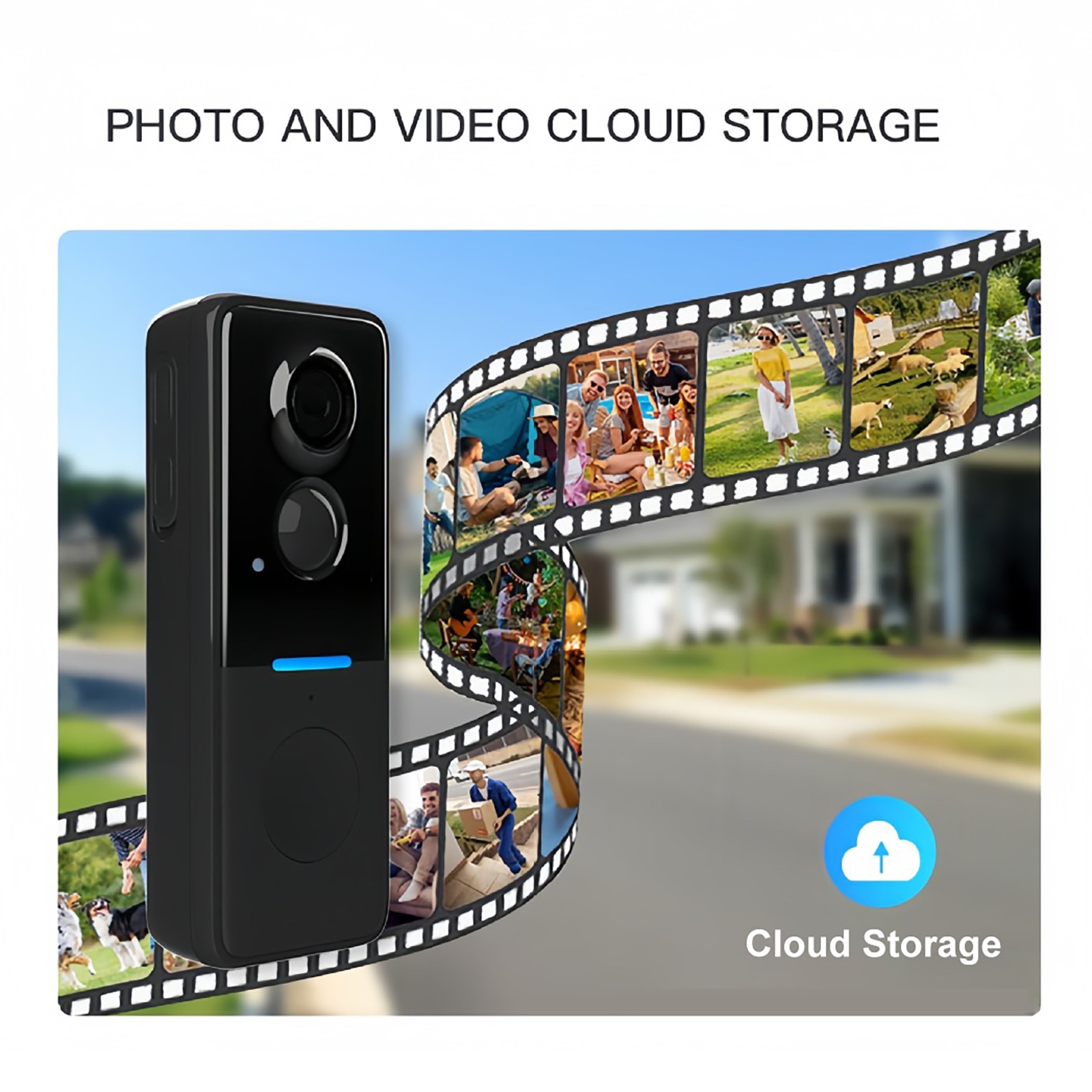 Solar Powered Wireless Intercom Doorbell Video Home Systems Motion Detection
