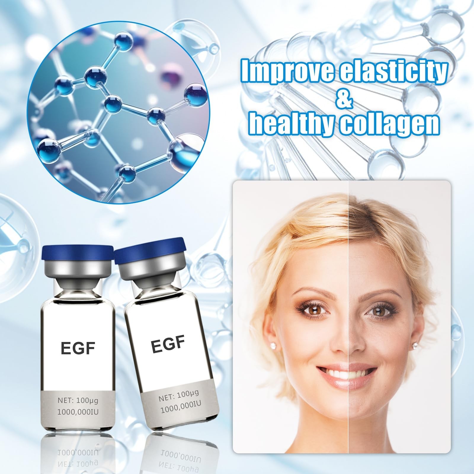 Recombinant Human EGF (rh-EGF) 98% Purity - Epidermal Growth Factor for Resea...