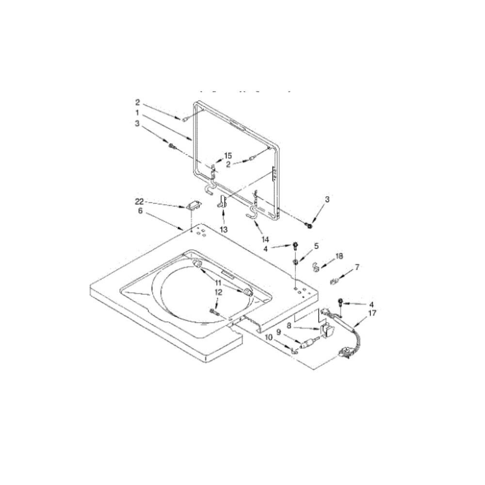 3355458 Appli Parts Washer Lid Switch 3355458AP Replacement for WP3355458, WP335