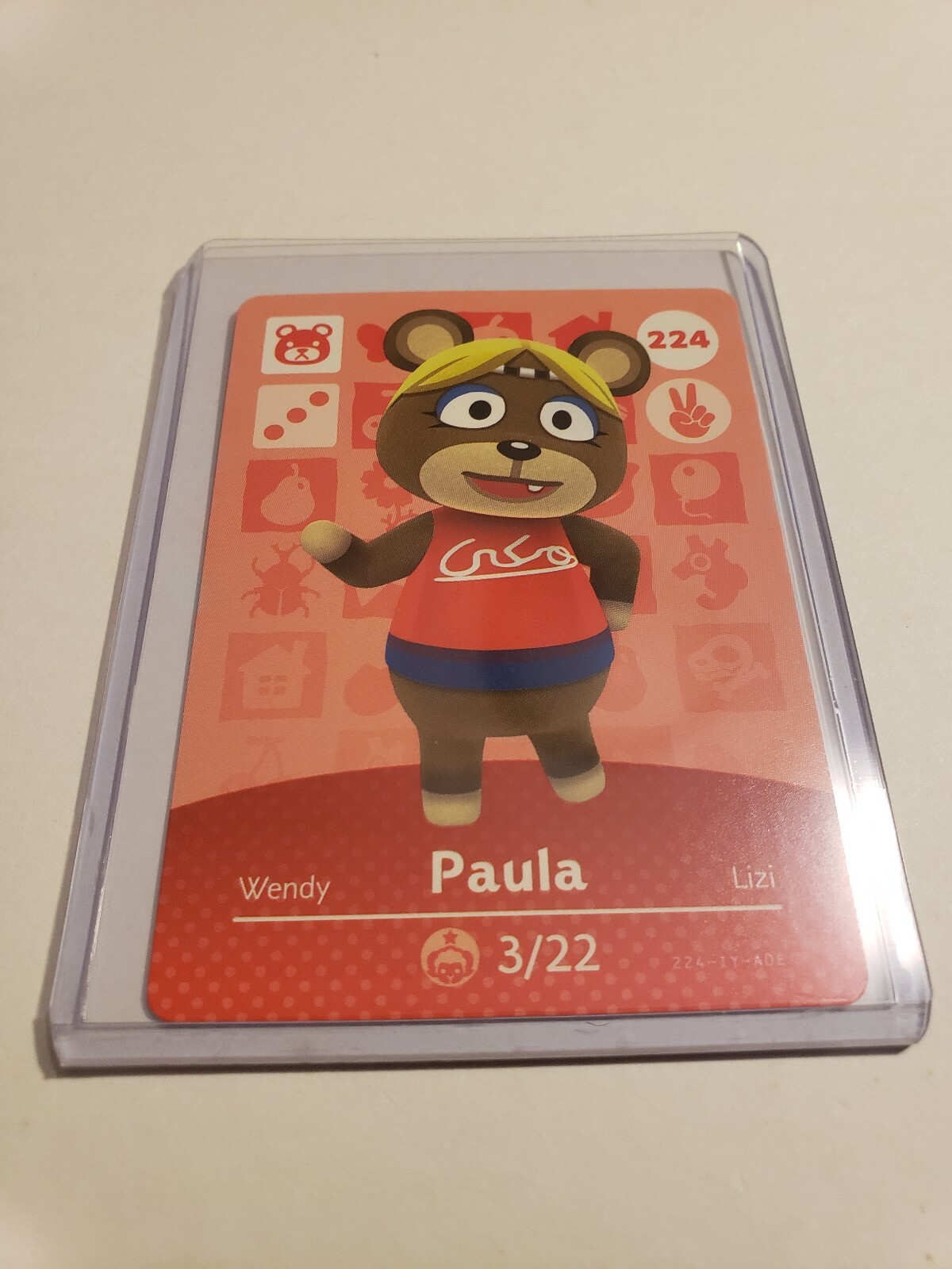 !SUPER SALE! Paula # 224 Animal Crossing Amiibo Card Horizon Series 3 MINT!
