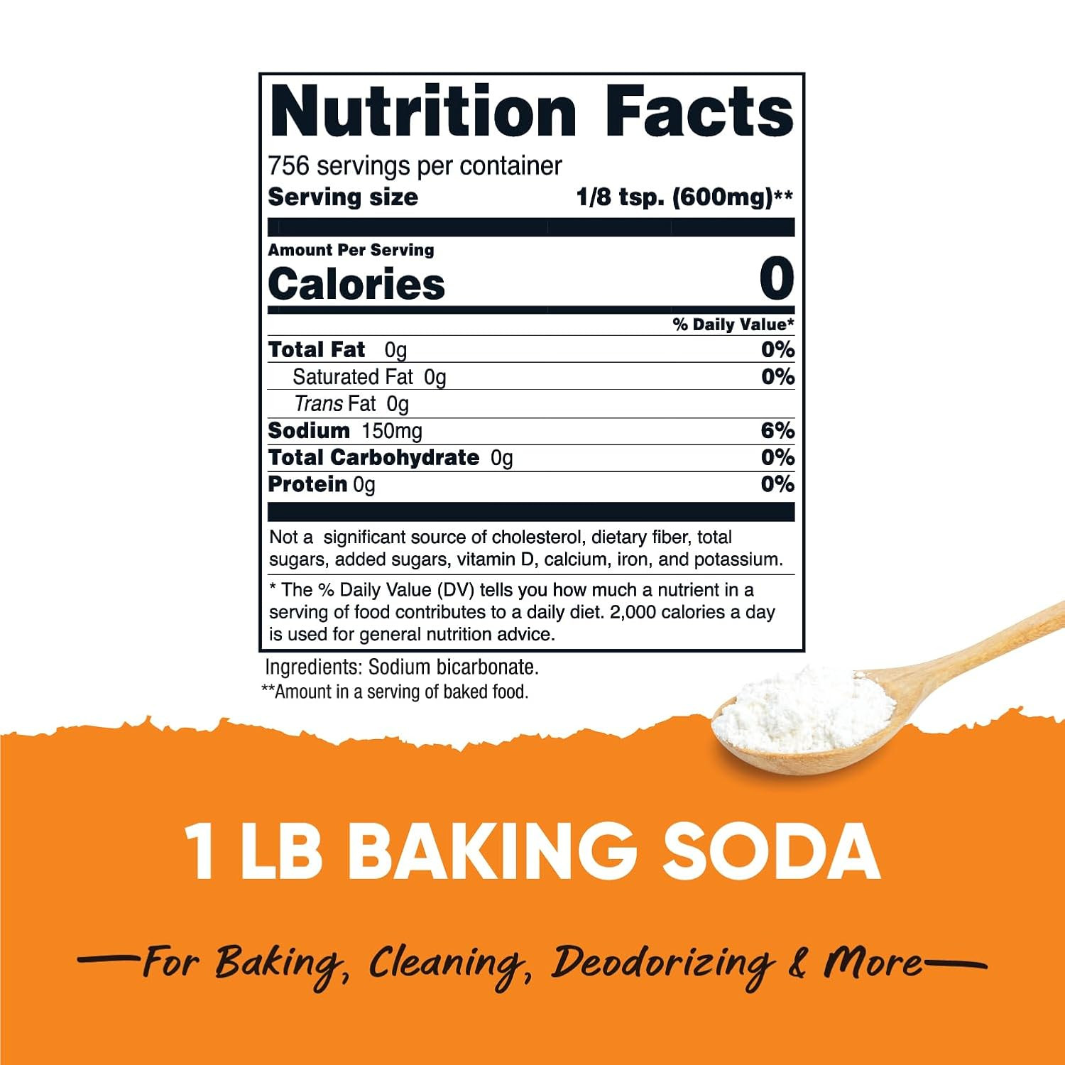 Pantry Baking Soda (1 LB) - for Baking, Cleaning, Deodorizing, and More