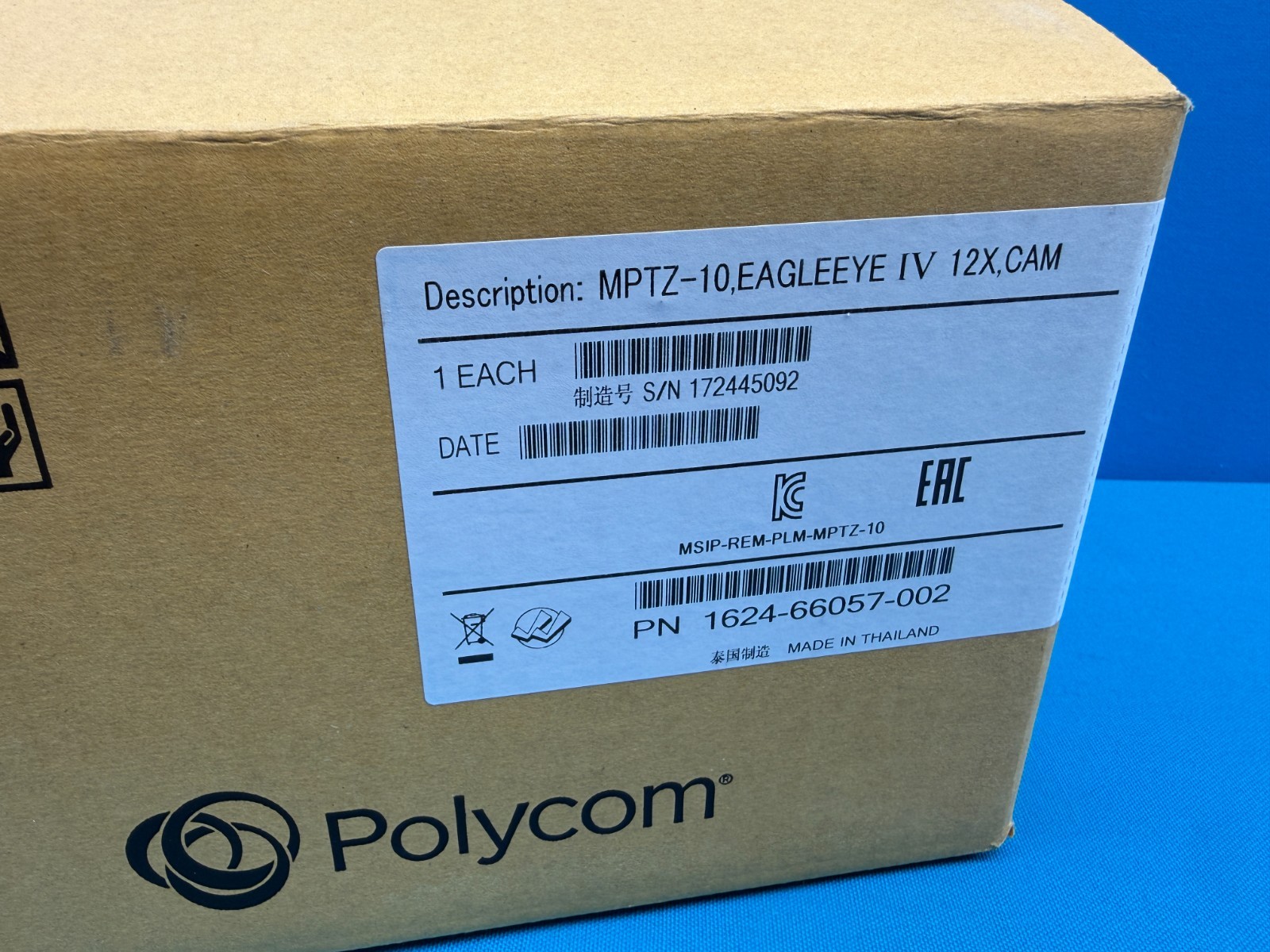 Genuine Polycom Group 500 EagleEye IV-12x Camera System 1624-66057-002 MPTZ-10