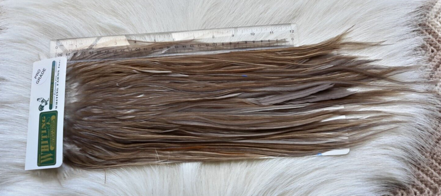 Whiting "" Dry Fly  Full Saddle,, Color;  Med. Grey Dun.   Free Shipping.