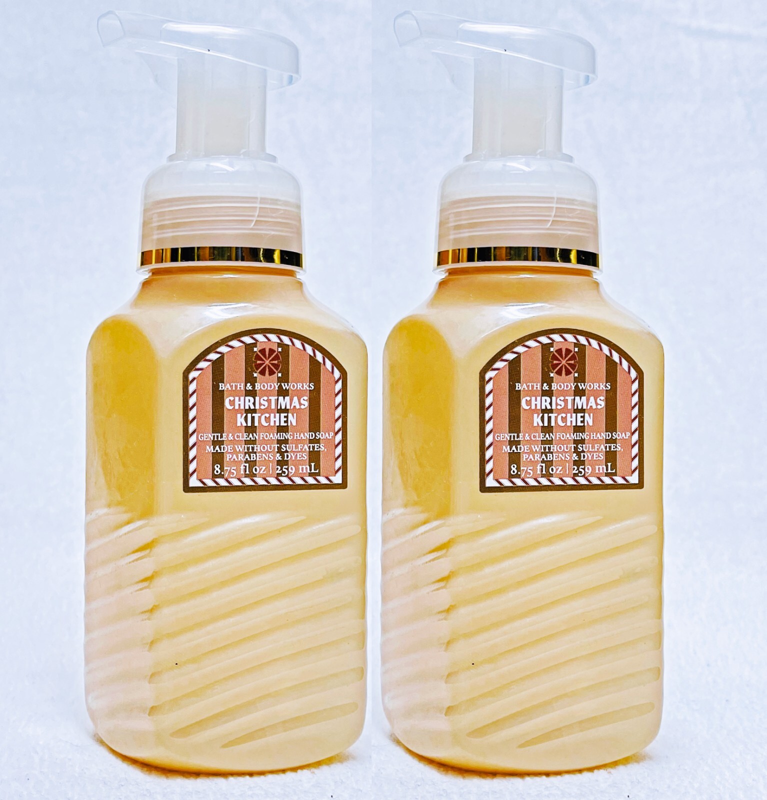 2 Bath & Body Works CHRISTMAS KITCHEN Gentle Foaming Hand Soap 8.75 oz