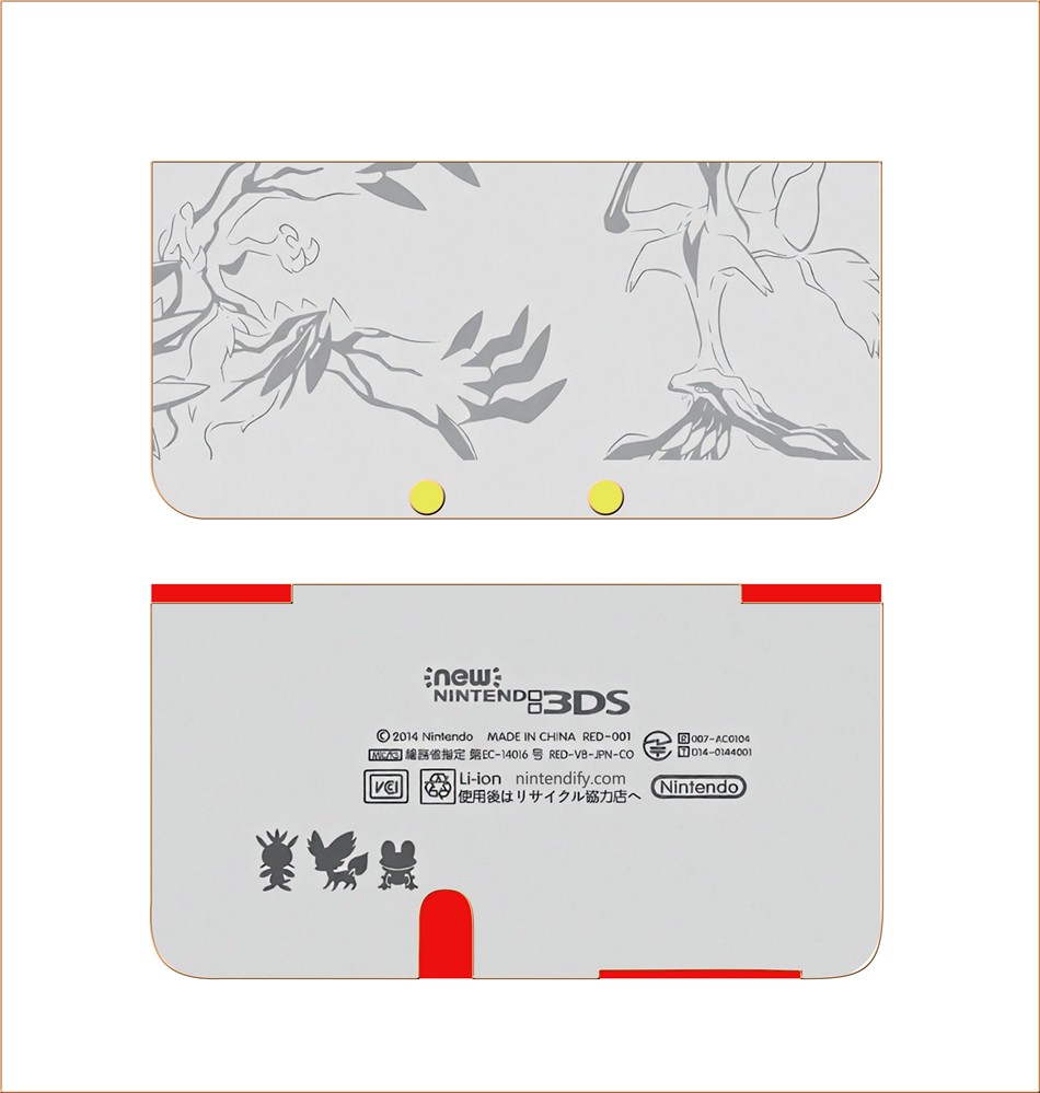 Rare Pokemon Xerneas Yveltal Legendary Protective Faceplate for New Nintendo 3DS