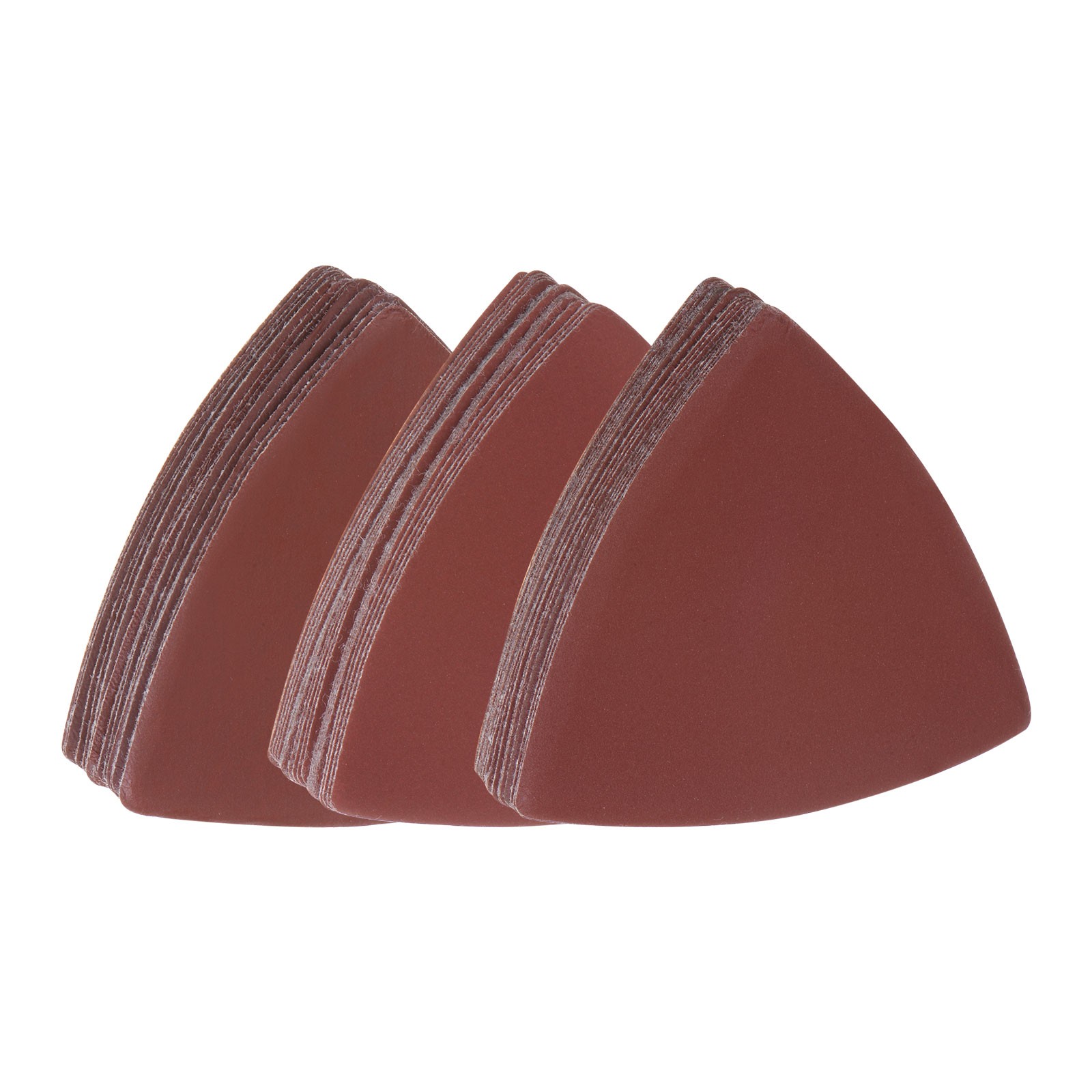 60pcs 1000/1200/1500 Grits 80mm Aluminum Oxide Triangular Sandpaper Sanding Pads