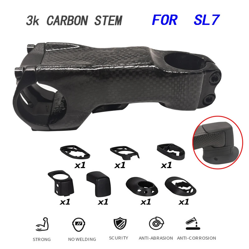For SL7 Carbon Stem MTB/Road Bicycle Stem 6 Degree 70-130mm Internal Wiring