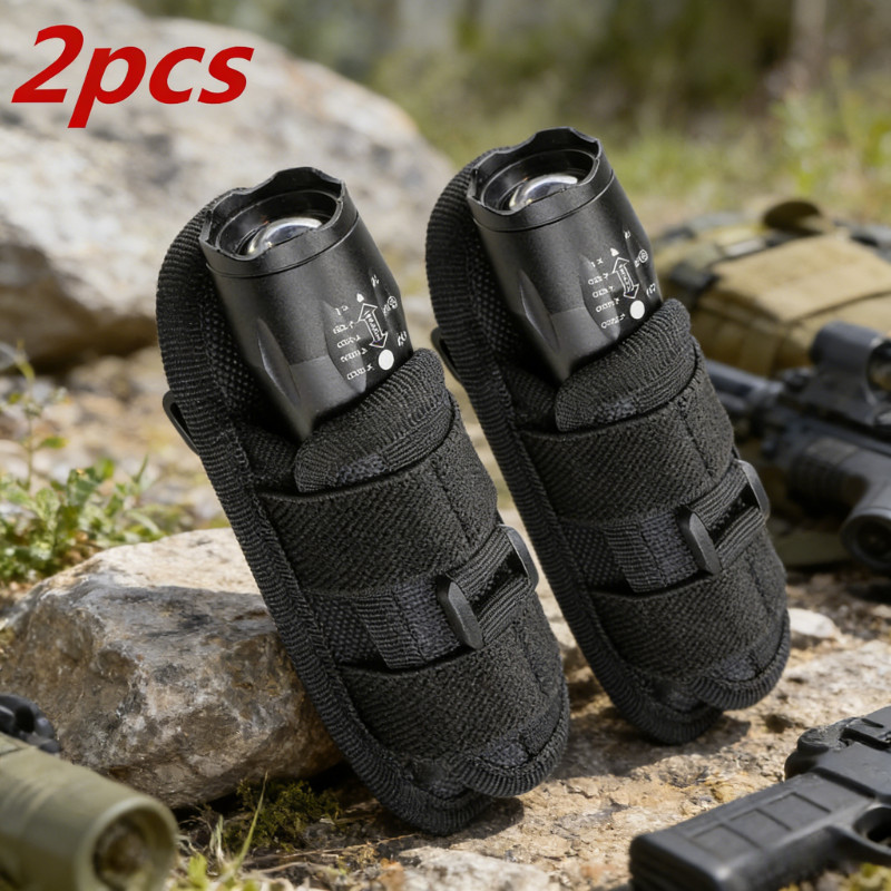 2pcs Torch Bag 360 Degrees Rotatable Flashlight Pouch Flashlight Set Holster US