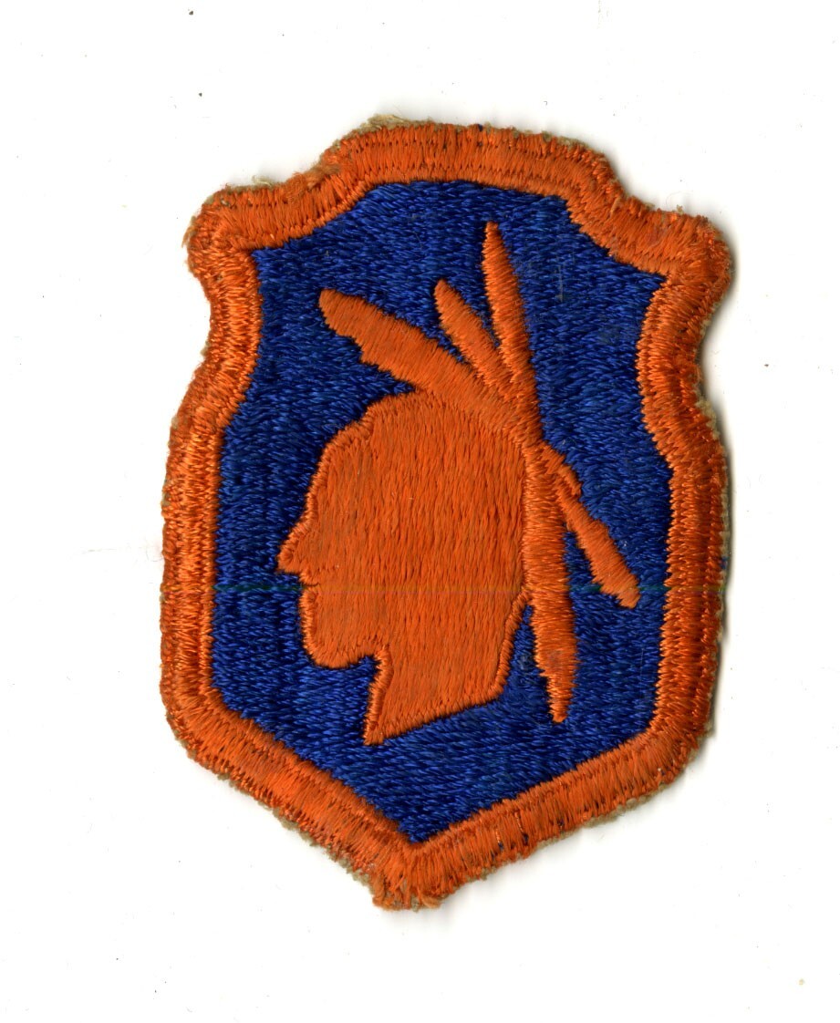 98th Infantry Division White Back Patch WWII Vintage The Pacific Theater