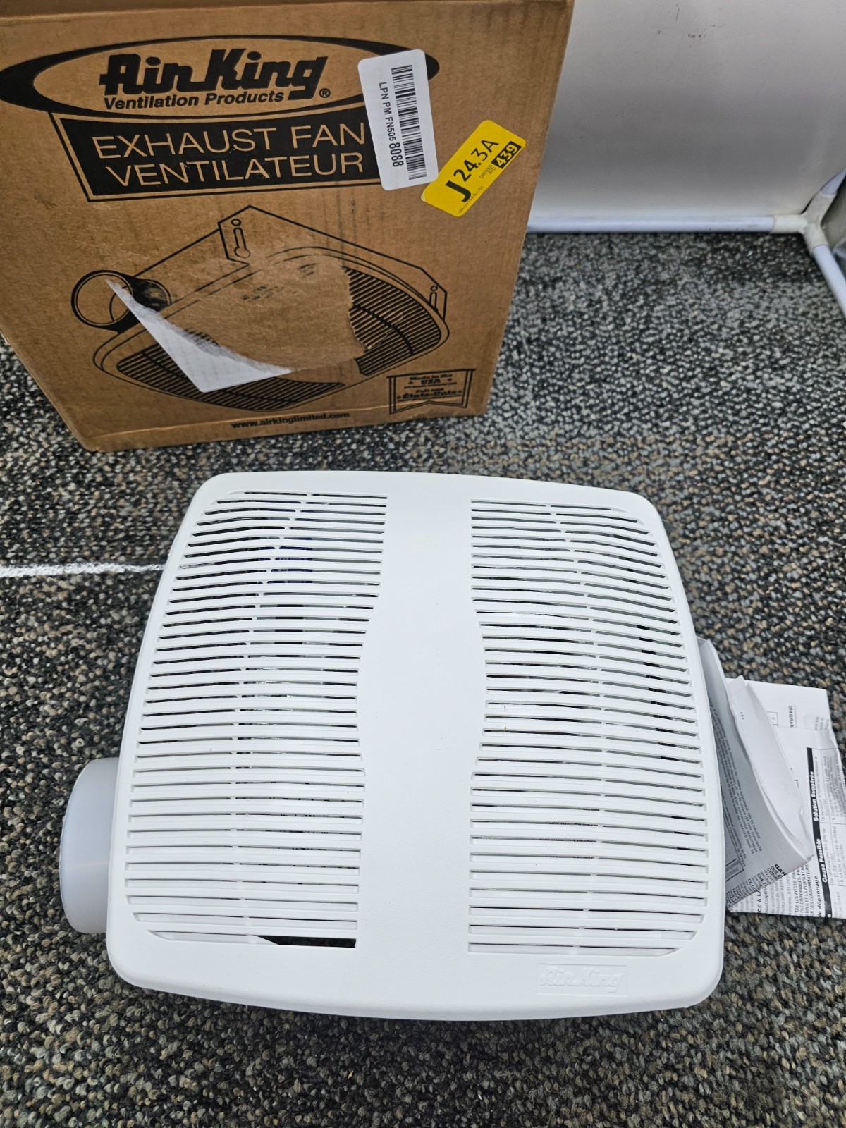 AIR KING AS70 Exhaust Fan Ceiling Mounted 120V 1.3A 60Hz