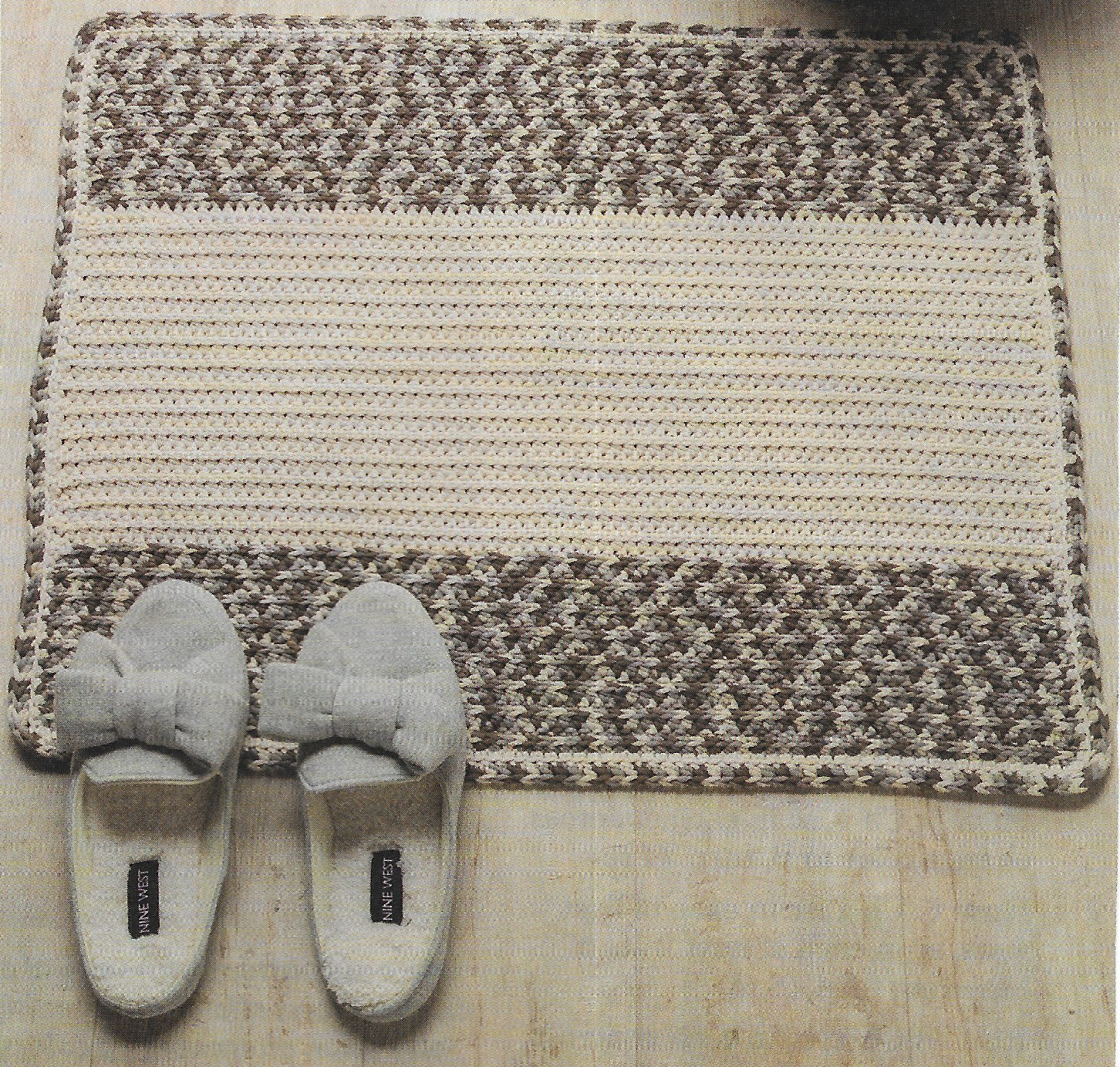 Pebble Beach Bath Mat crochet pattern instructions